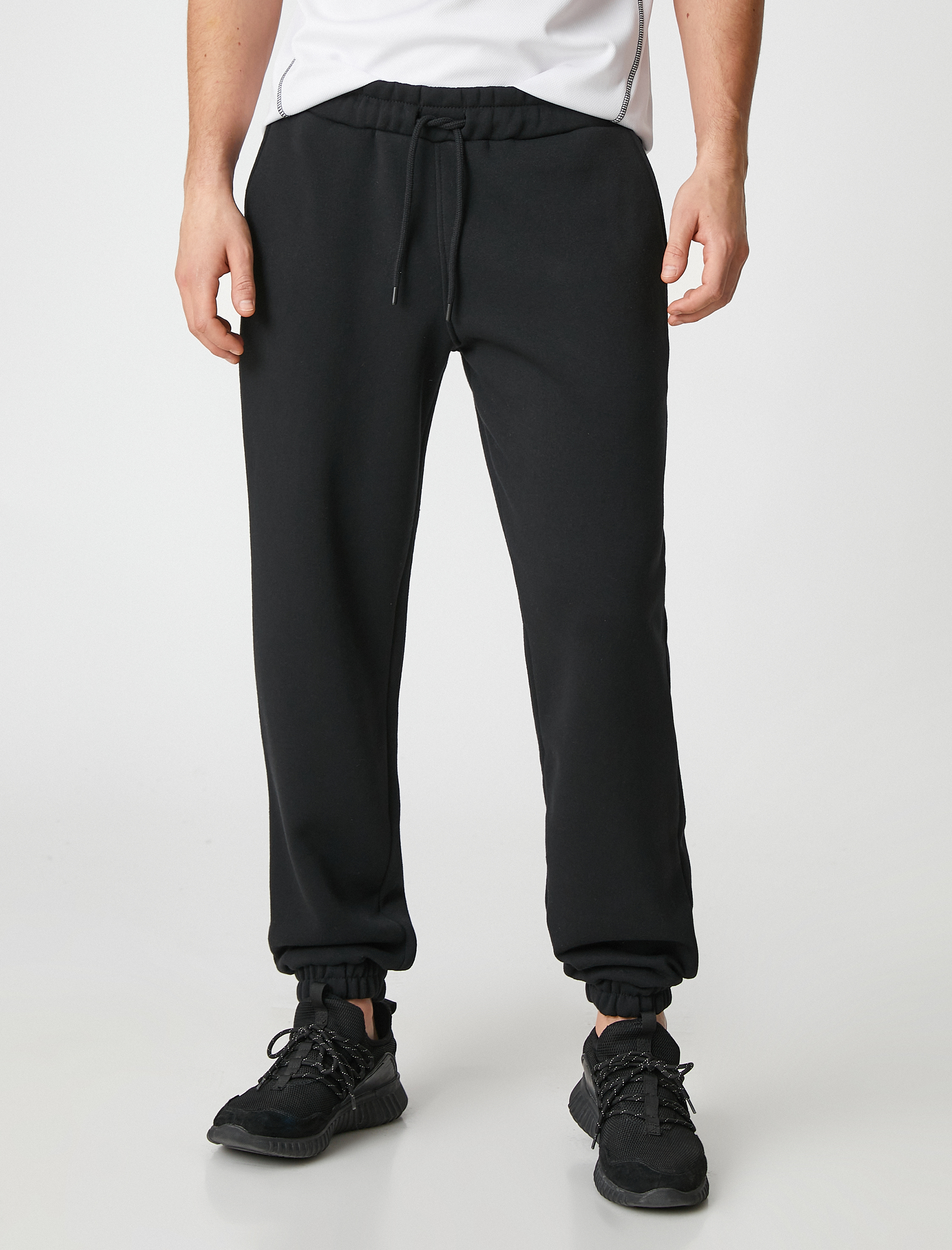   Basic Şardonlu Eşofman Altı Beli Bağcıklı