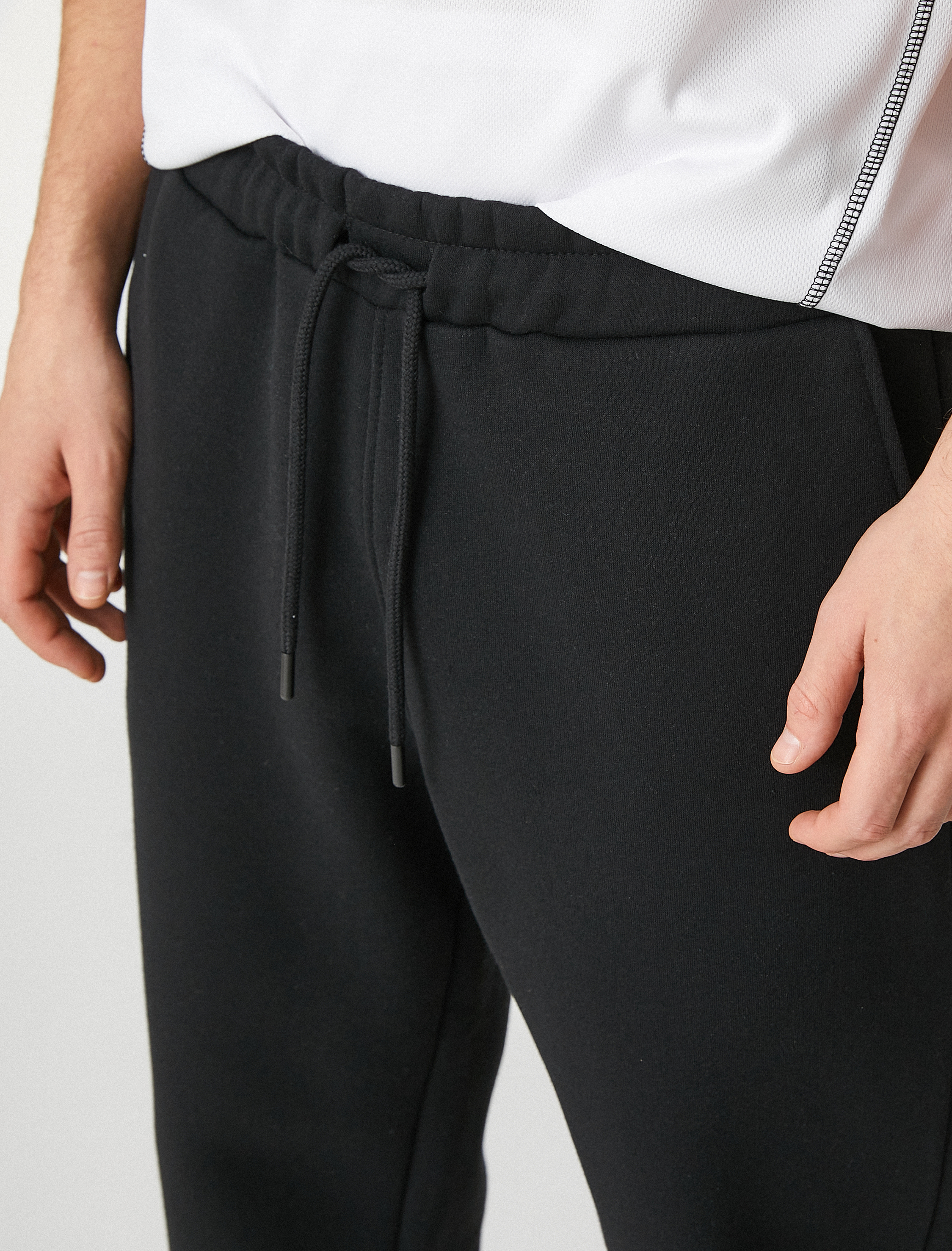   Basic Şardonlu Eşofman Altı Beli Bağcıklı