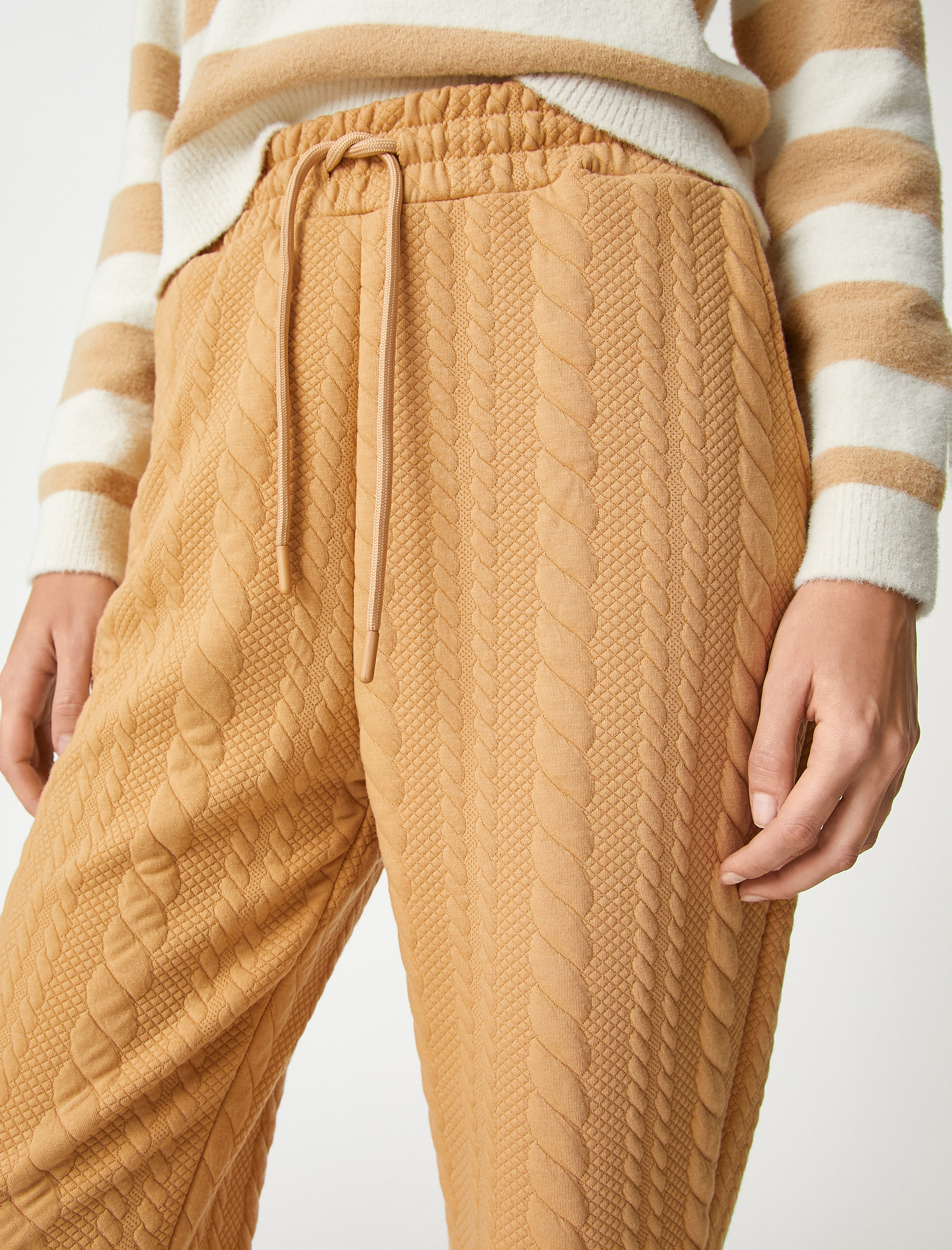   Jogger Eşofman Altı Desenli Beli Bağlamalı