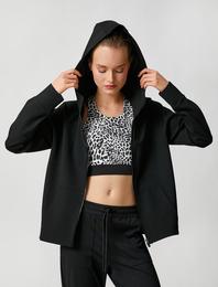 Fermuarlı Sweatshirt Kanguru Cepli Kalın Dokulu