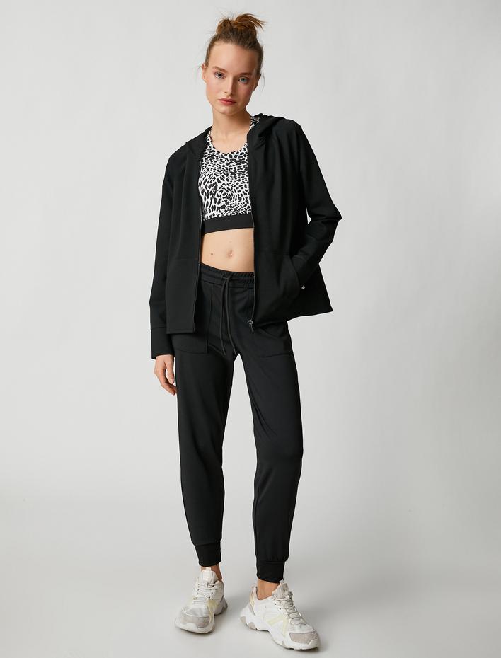  Fermuarlı Sweatshirt Kanguru Cepli Kalın Dokulu