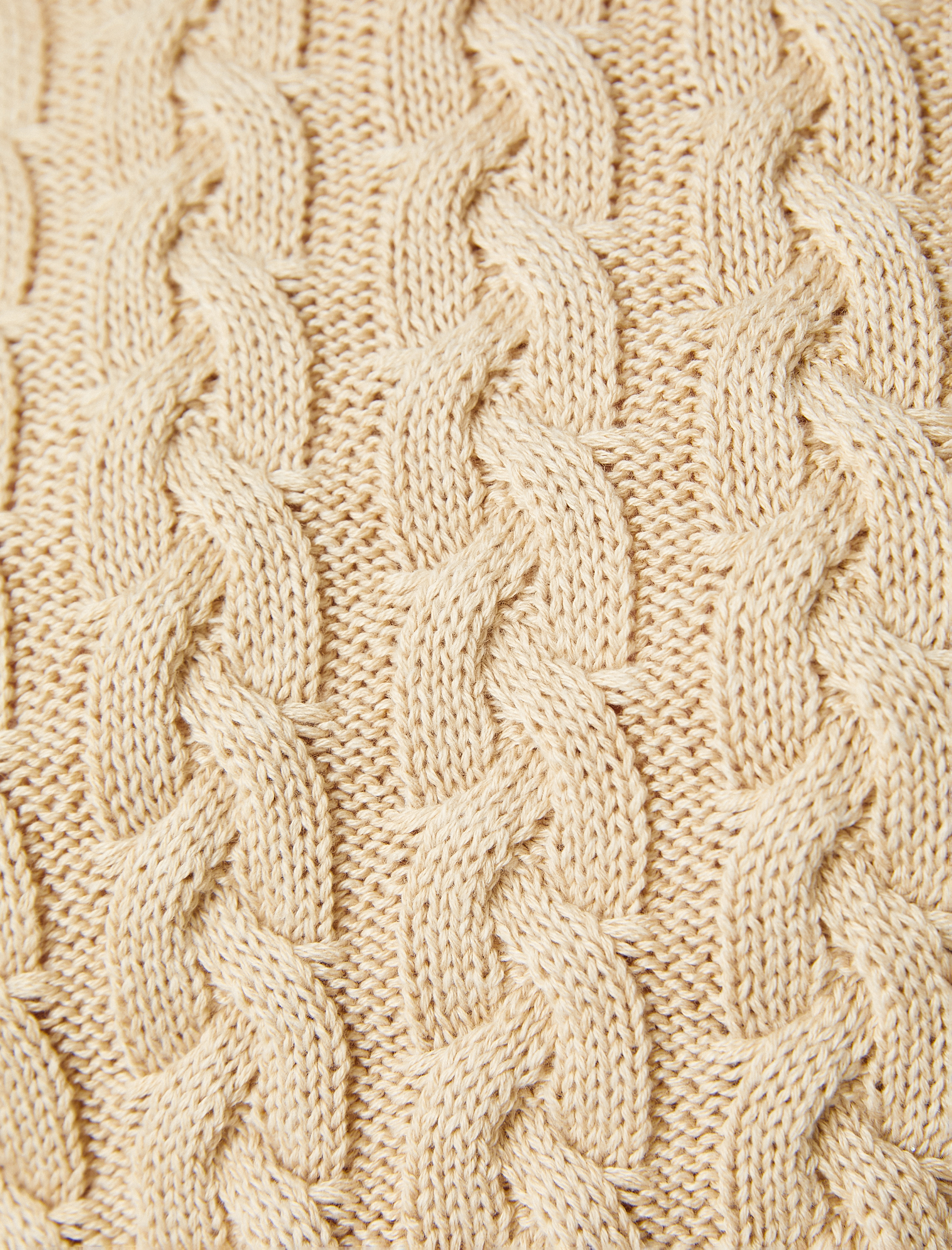   Crop Örgü Kazak Yuvarlak Yaka