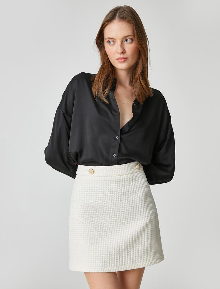  Mini Etek Arma Düğme Detaylı