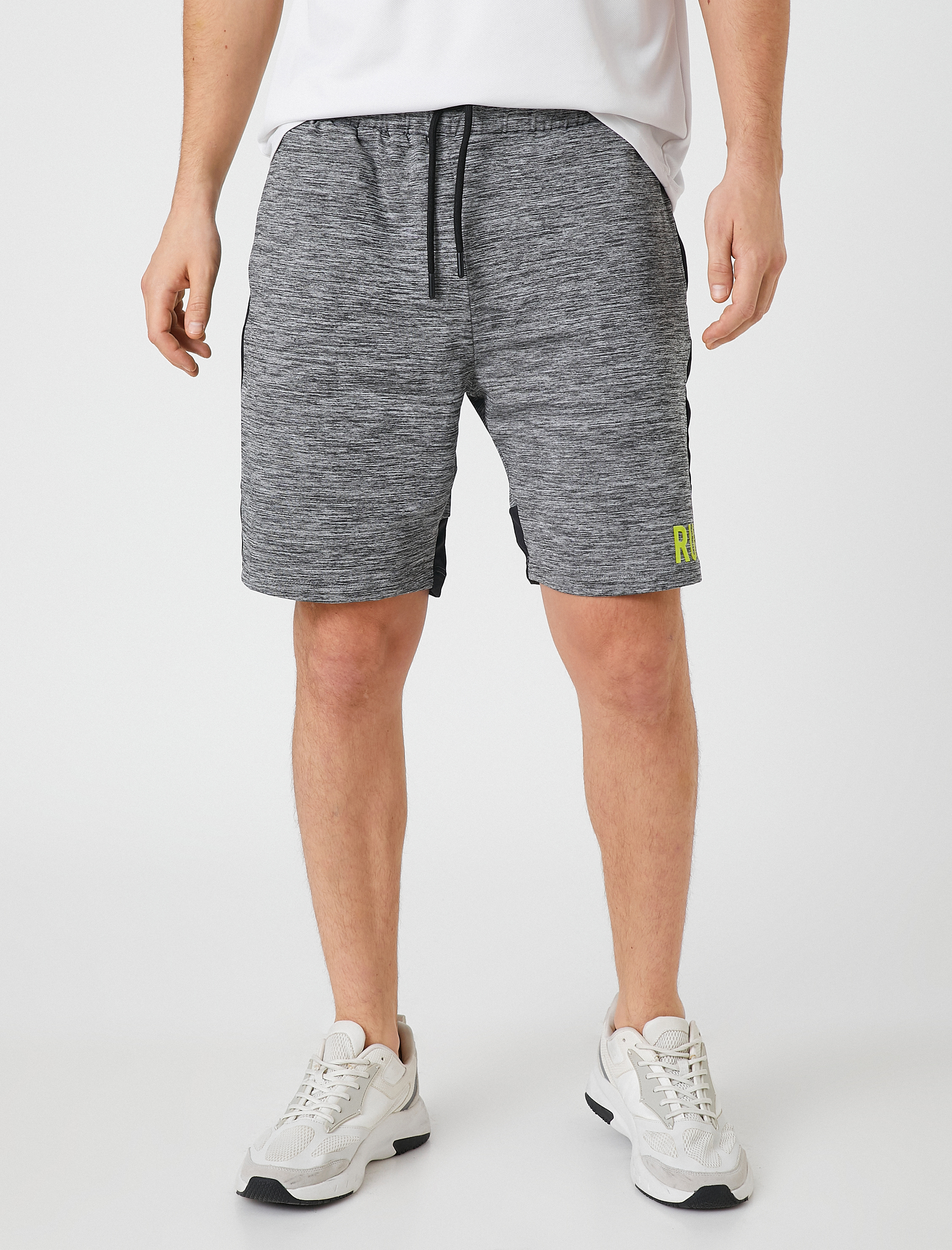   Kırçıllı Spor Şort Baskılı Beli Bağcıklı Cepli