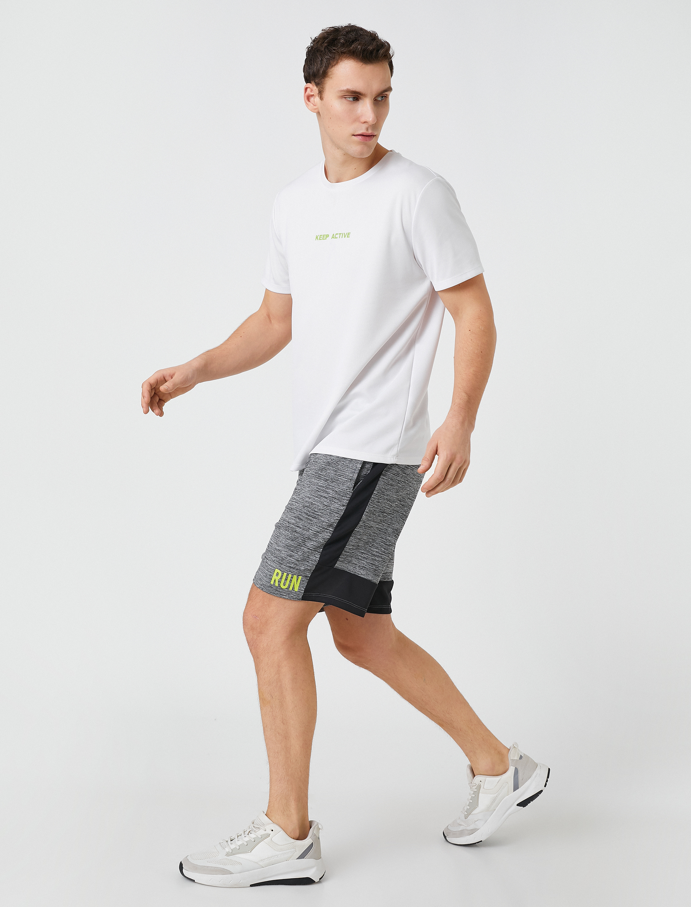   Kırçıllı Spor Şort Baskılı Beli Bağcıklı Cepli