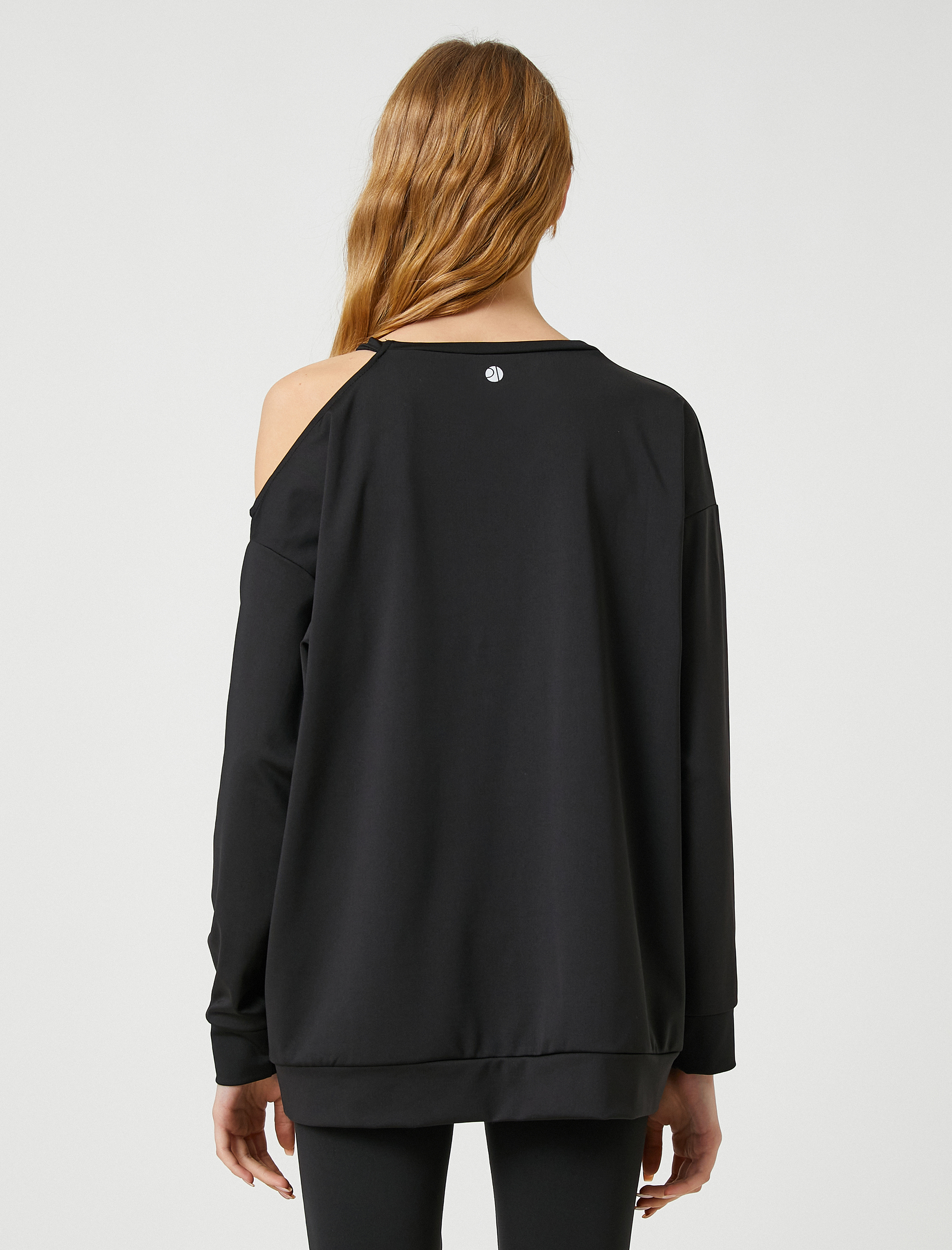   Oversize Spor Sweatshirt Baskılı Pencere Detaylı