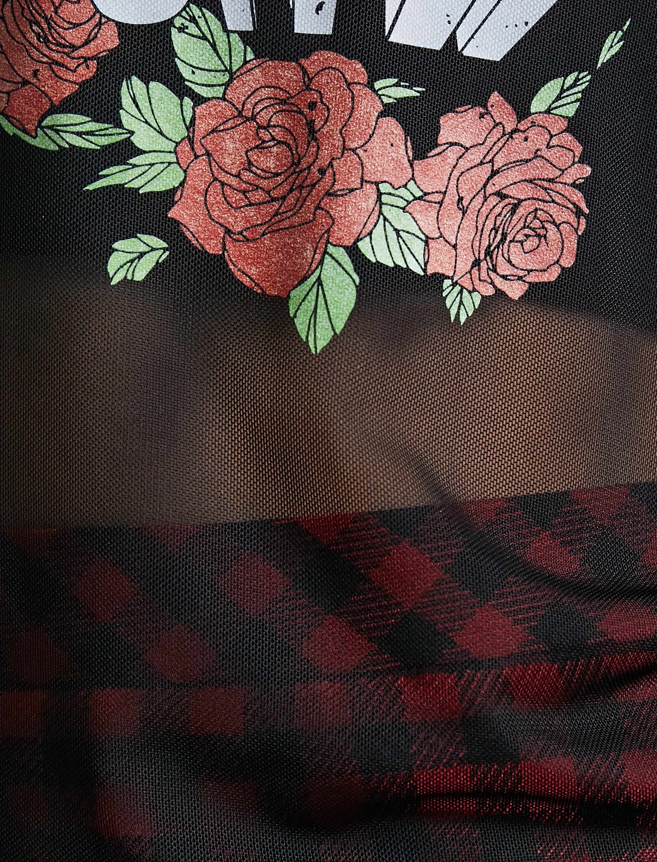 Guns N' Roses Lisanslı Baskılı Transparan Tişört Uzun Kollu