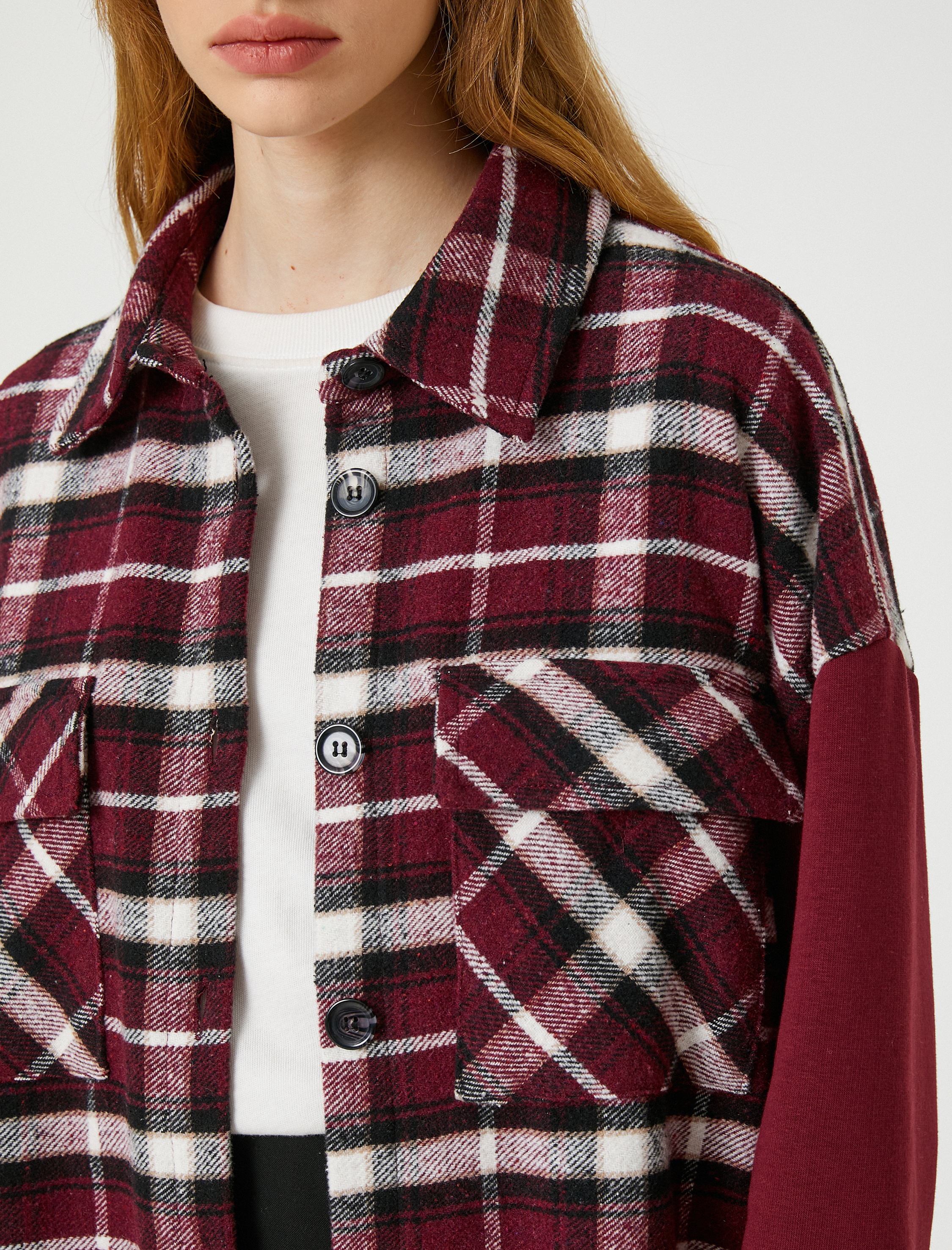   Oduncu Gömlek Ceket Kol Detaylı