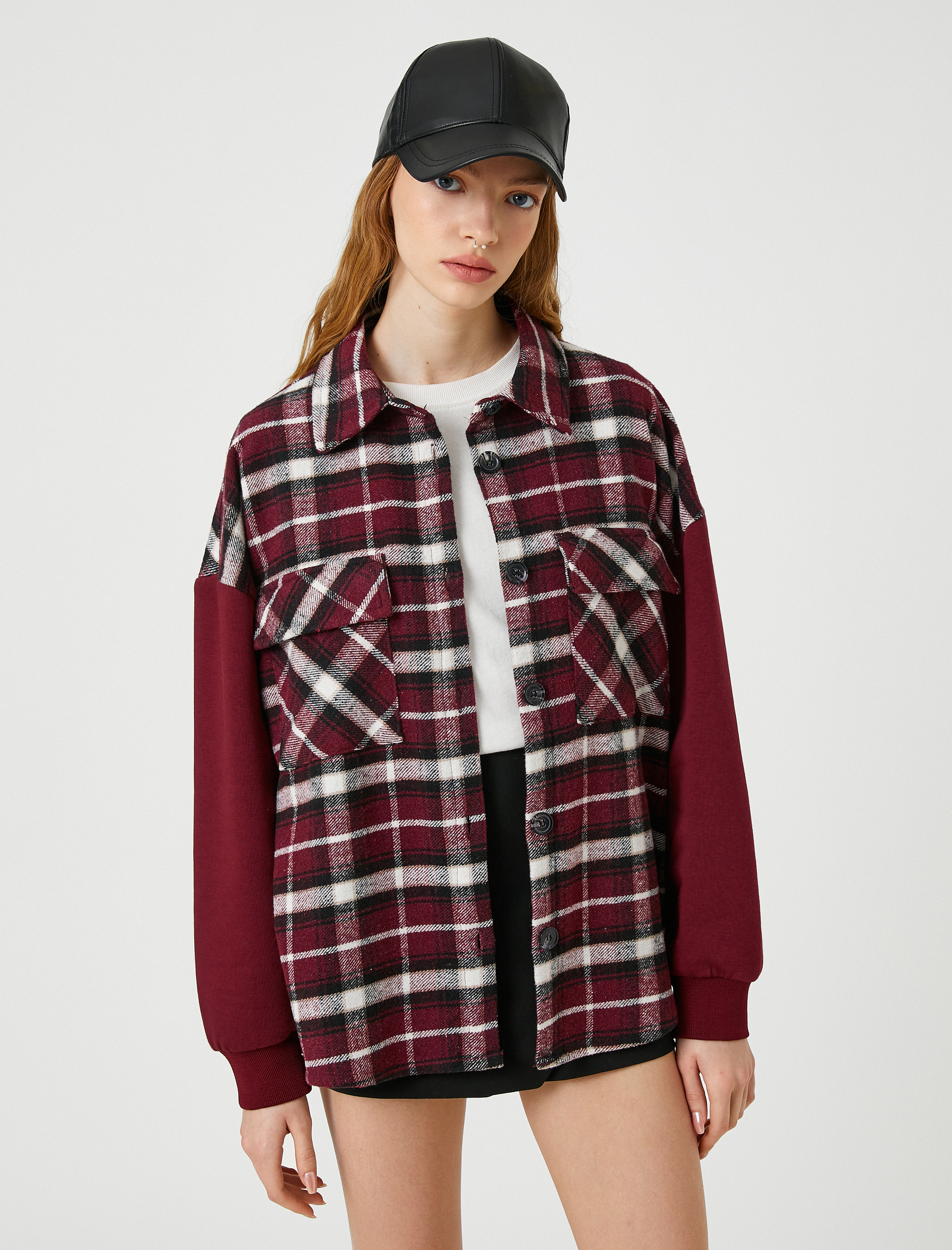   Oduncu Gömlek Ceket Kol Detaylı