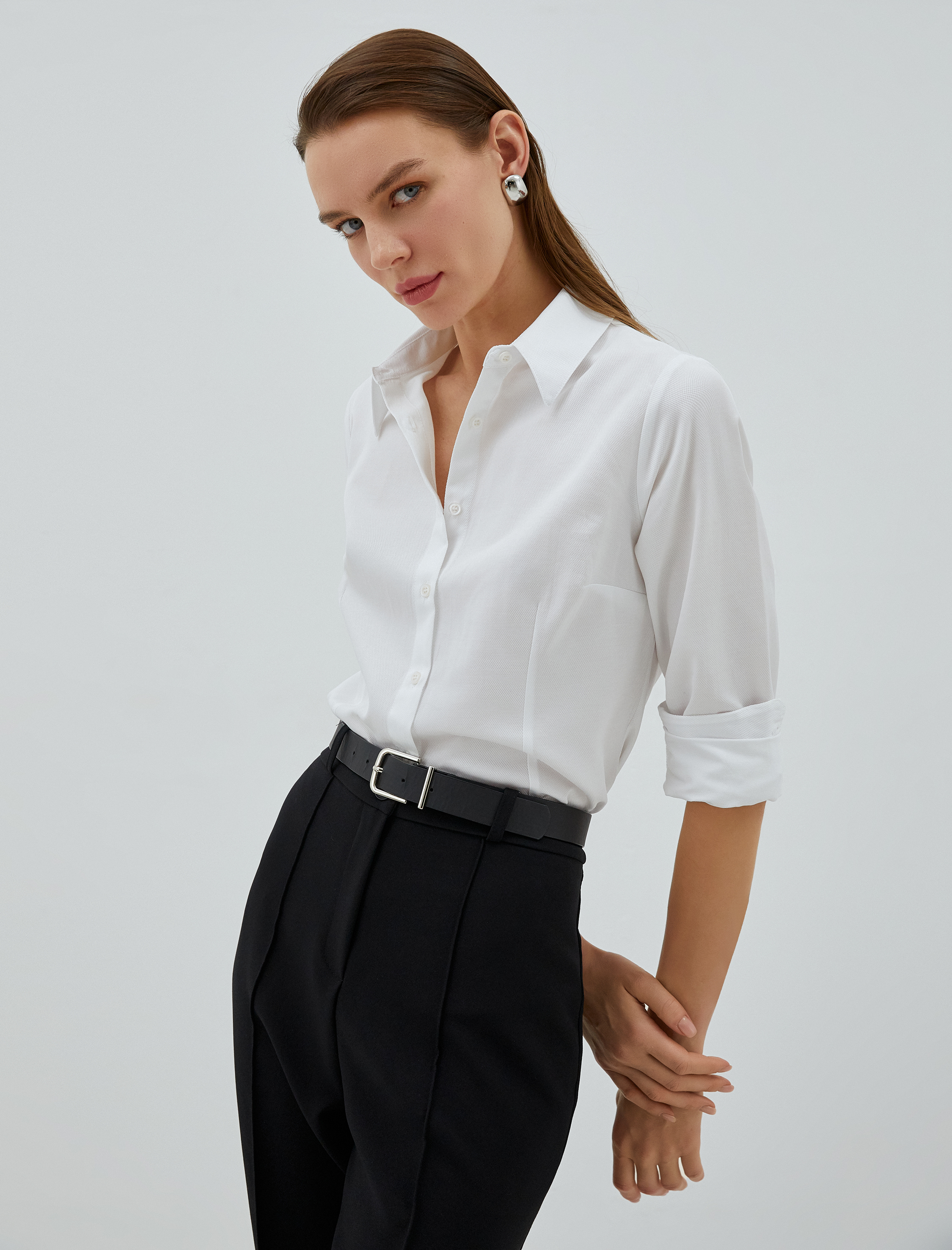   Basic Gömlek Uzun Kollu