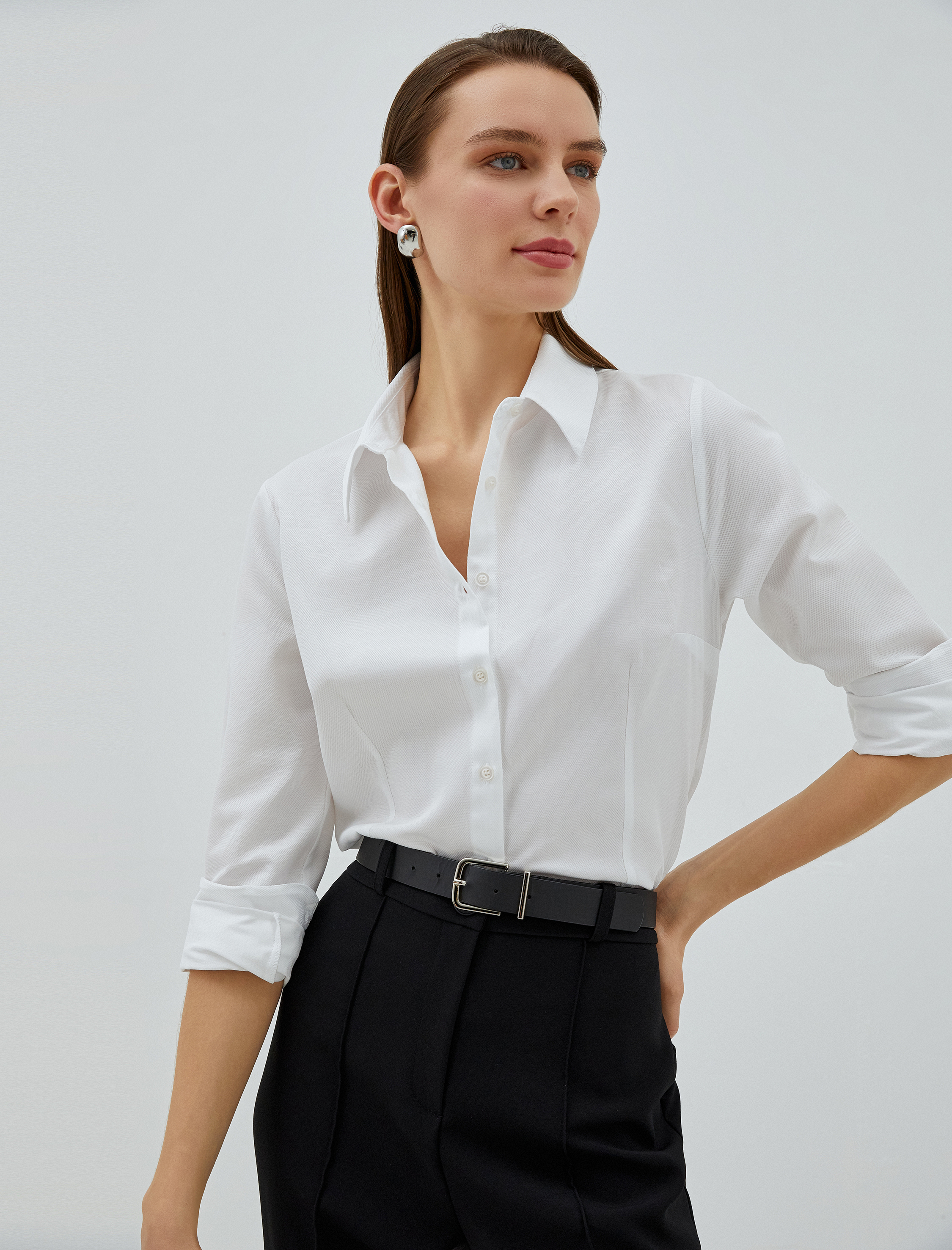   Basic Gömlek Uzun Kollu