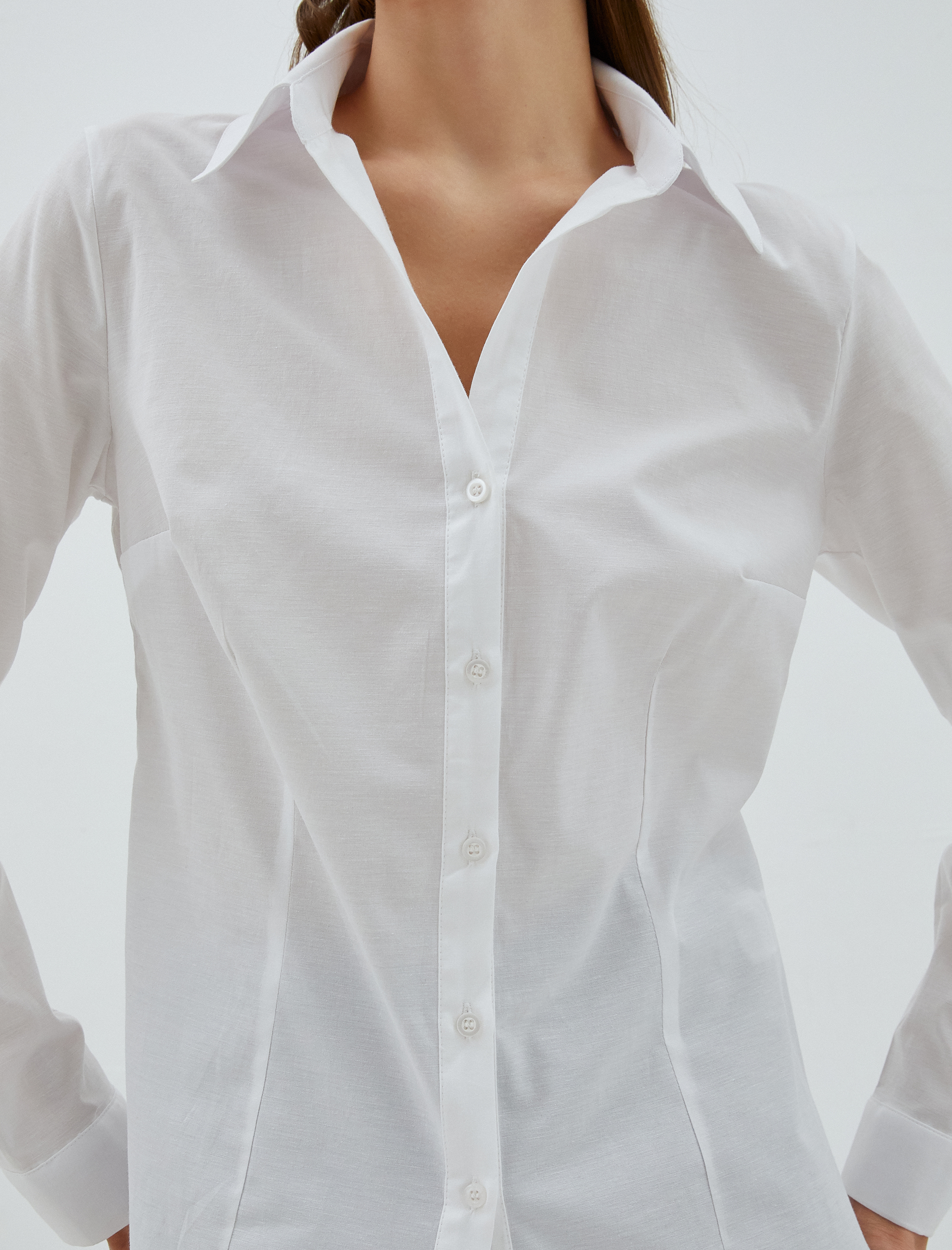 Koton Basic Uzun Kollu Gömlek Dikiş Detaylı. 5