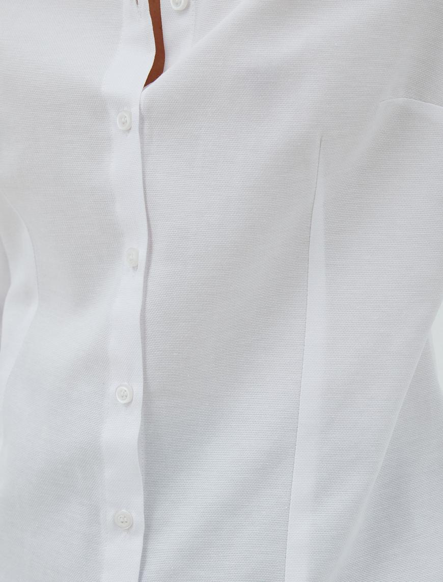   Basic Gömlek Uzun Kollu Dikiş Detaylı