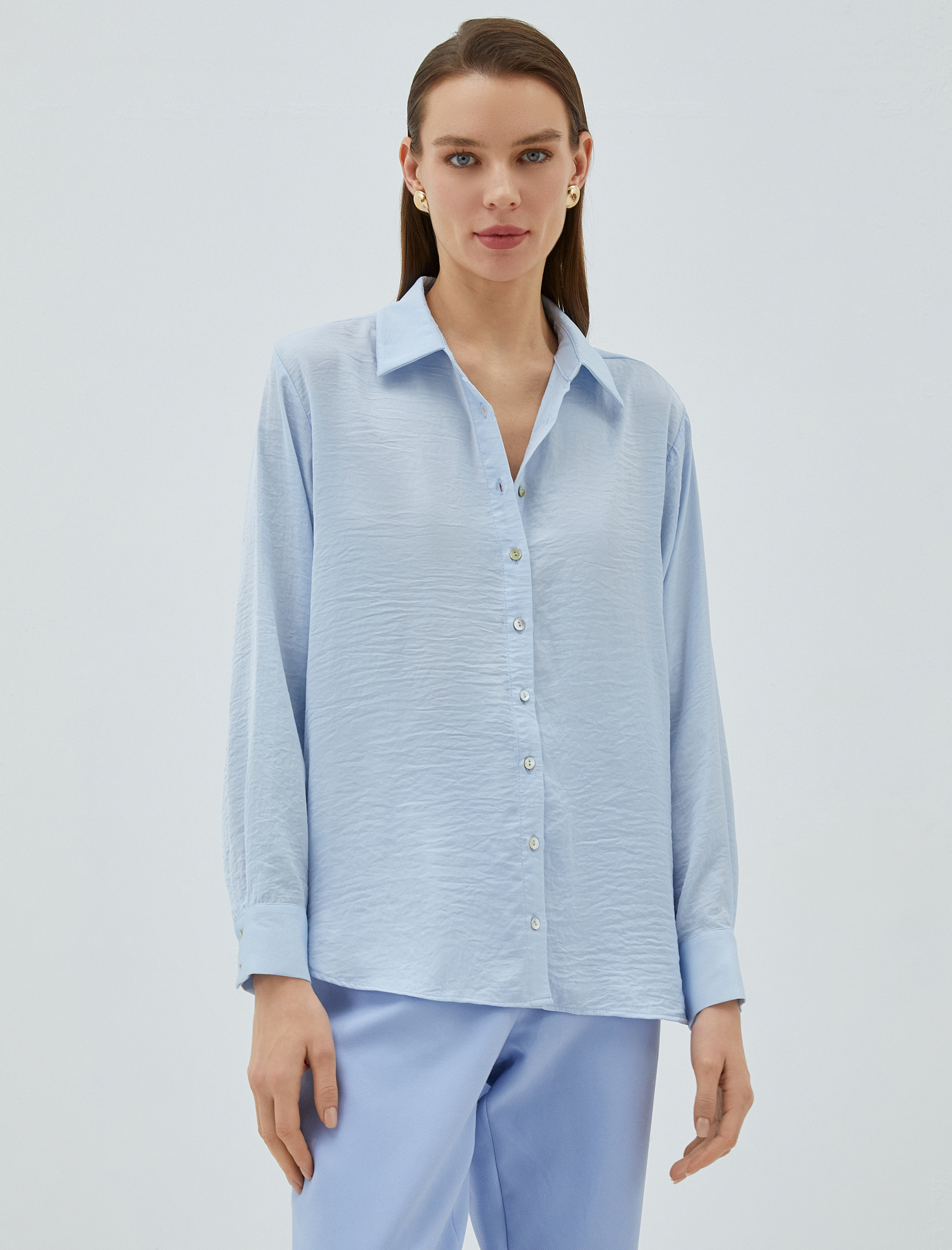   Basic Gömlek Uzun Kollu Düğmeli