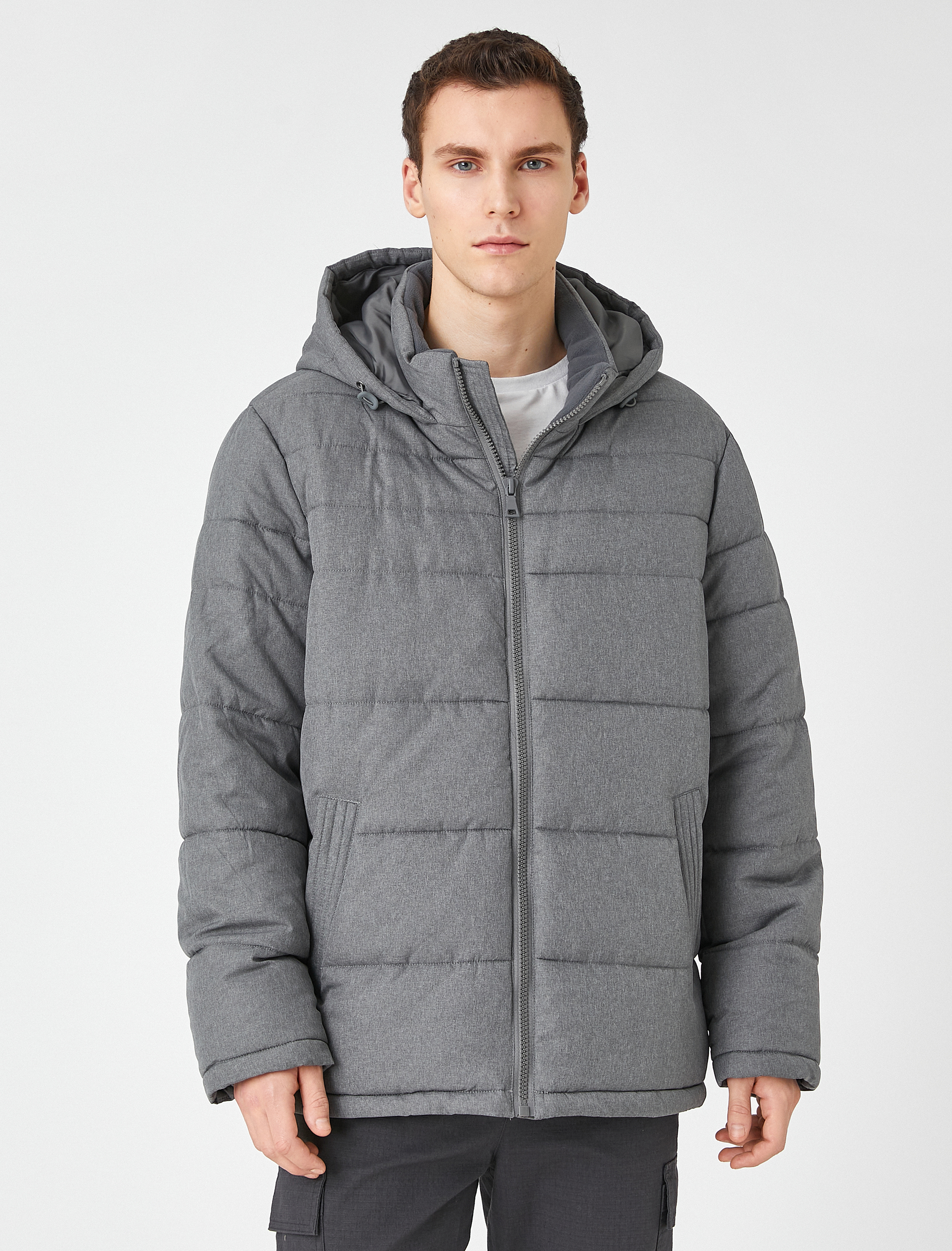   Anorak Şişme Mont Kapşonlu Cepli