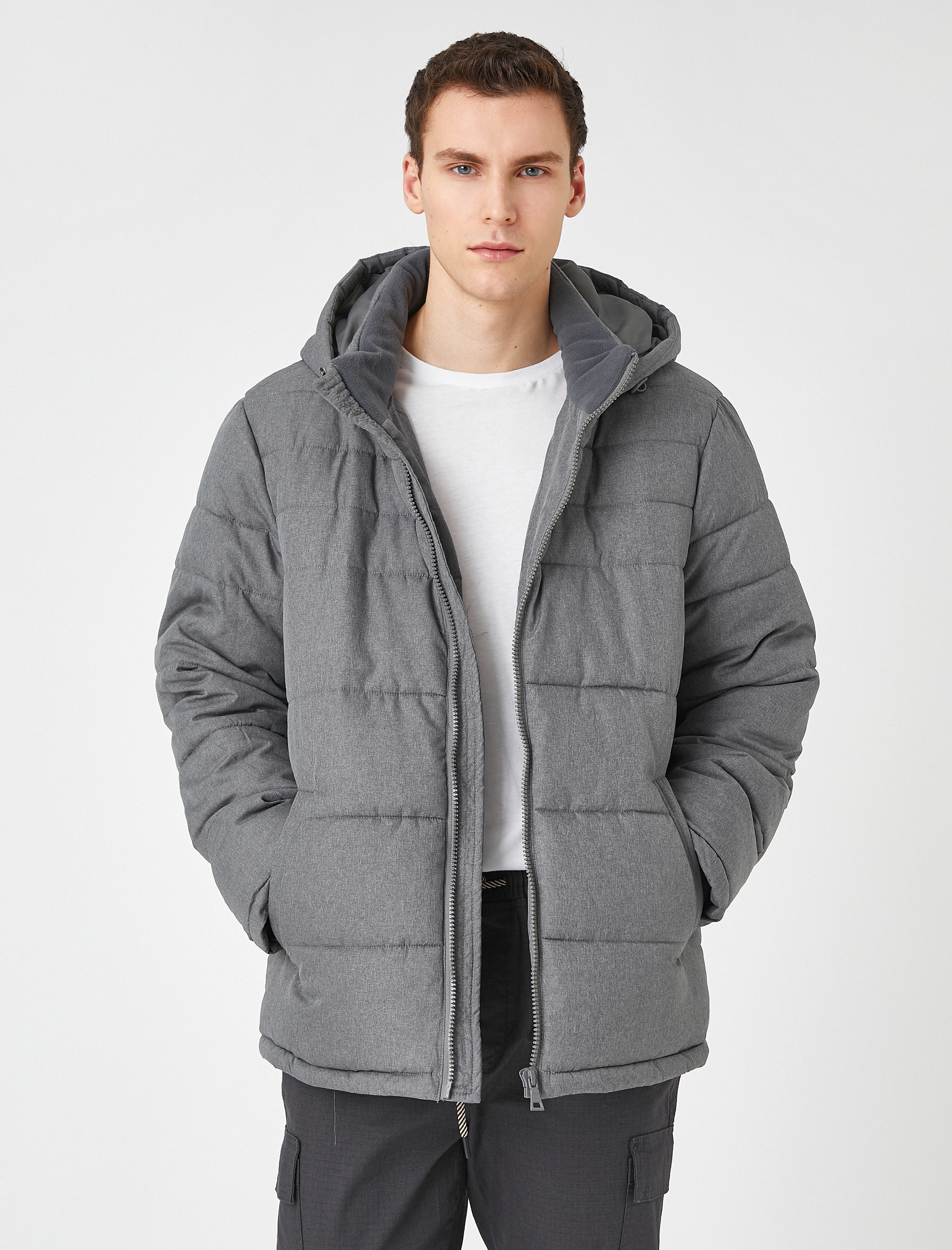   Anorak Şişme Mont Kapşonlu Cepli