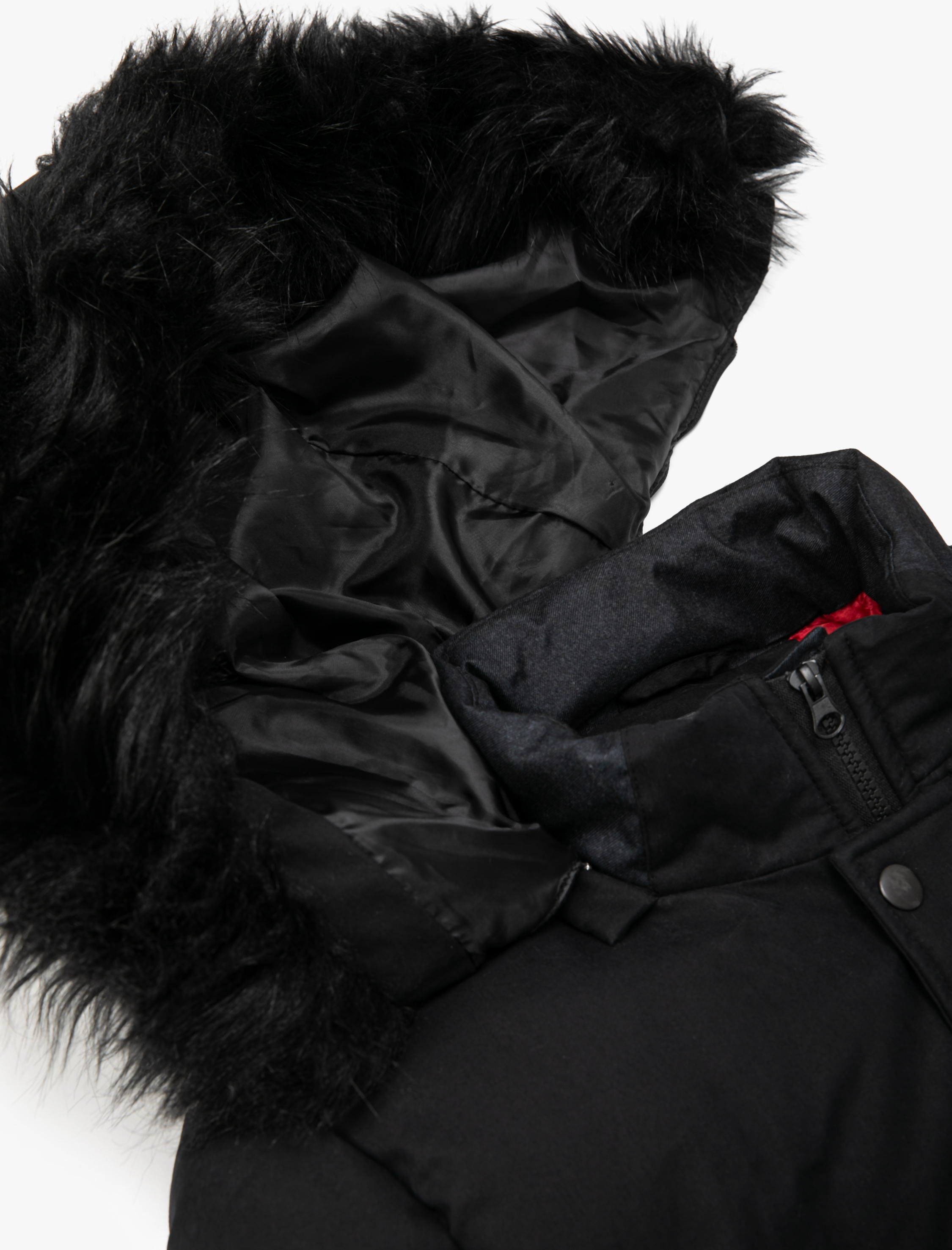   Anorak Kapşonlu Şişme Mont Cepli Yaka Detaylı Fermuarlı