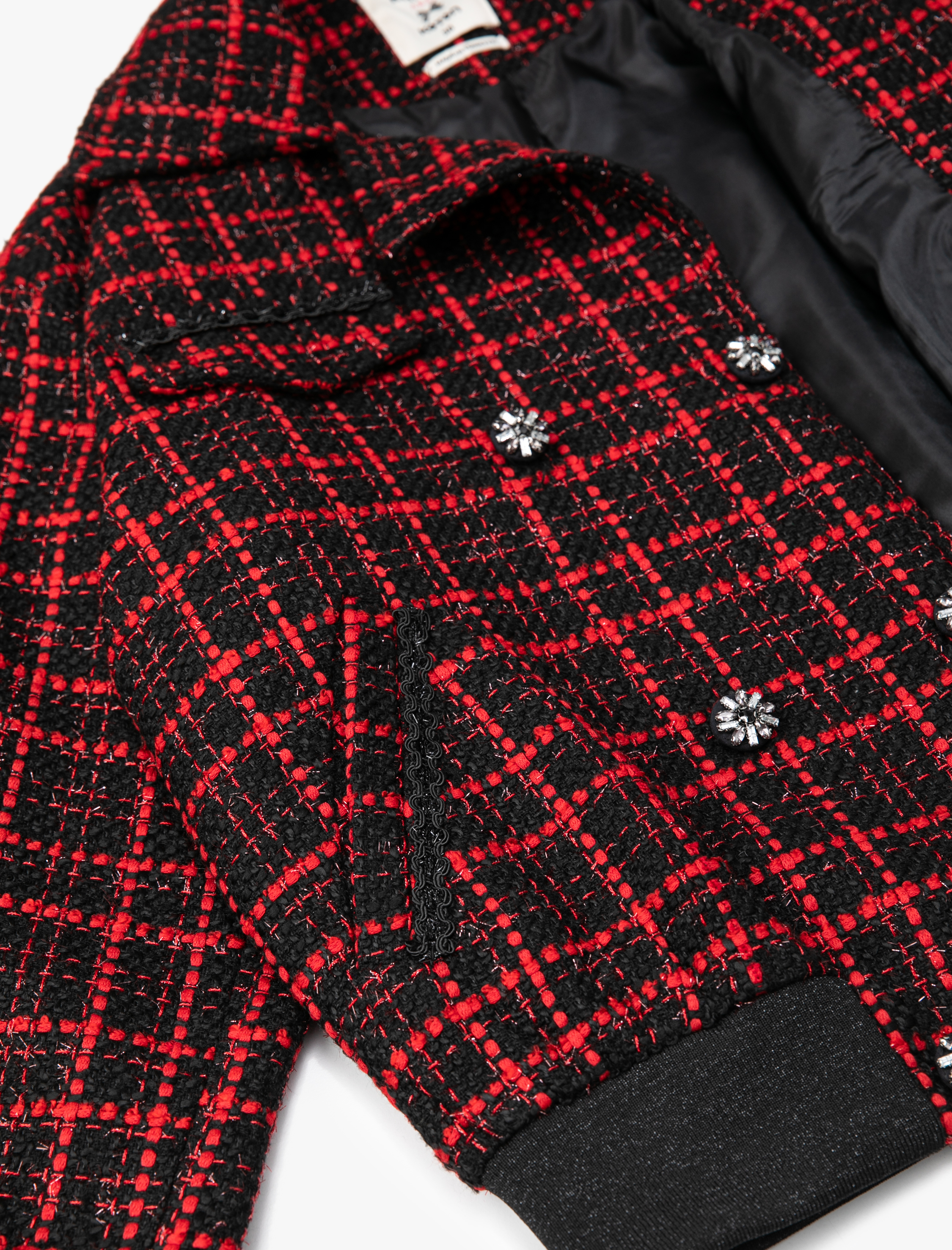   Rachel Araz X Koton - Cepli Taşlı Düğmeli Bomber Tüvit Ceket