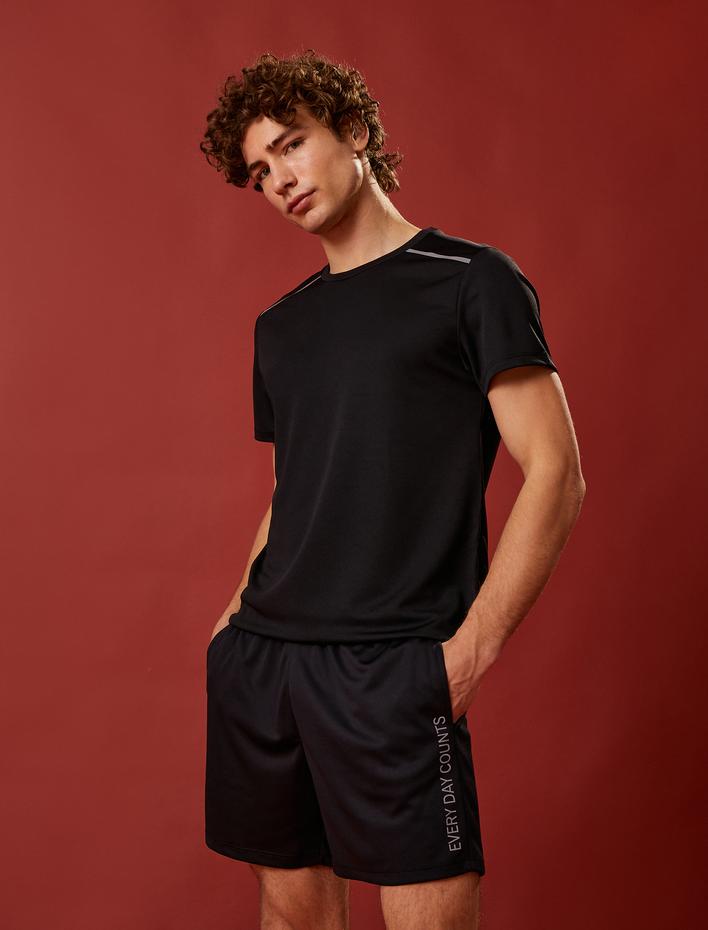  Baskılı Spor Şort