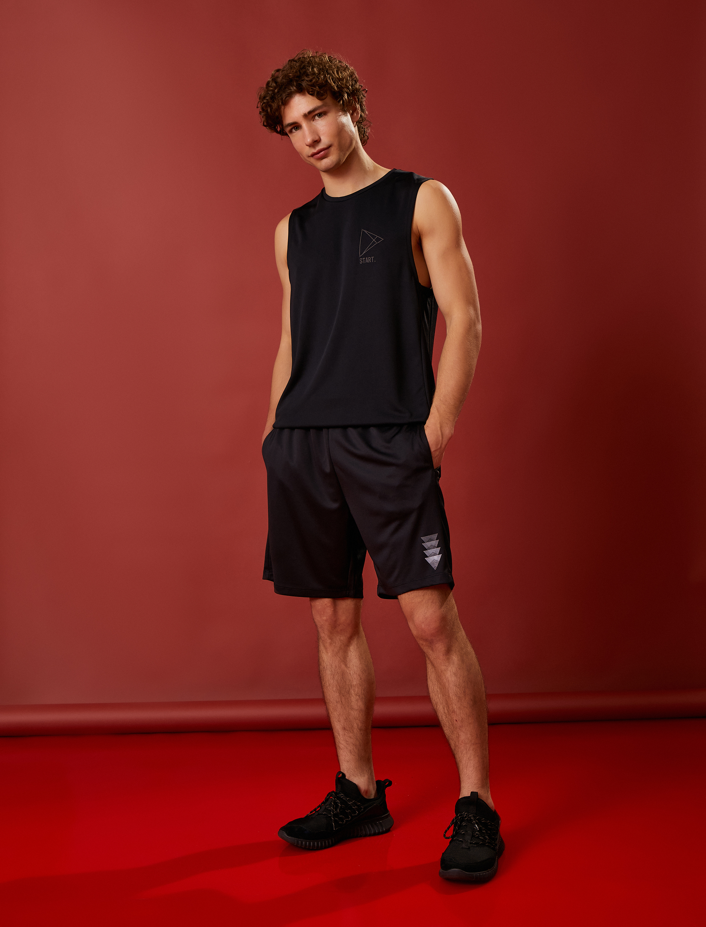   Baskılı Spor Şort