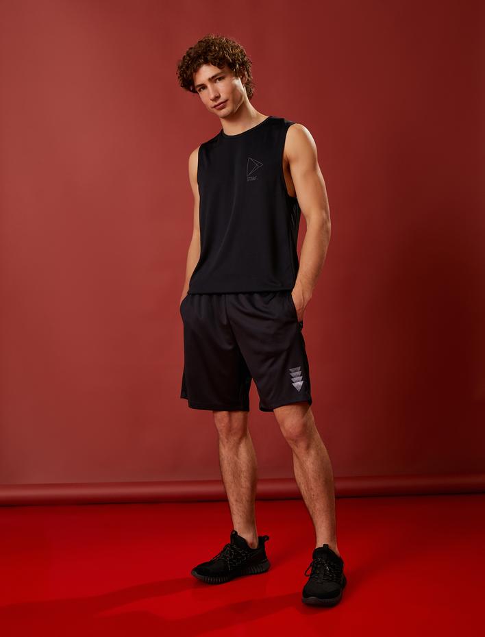  Baskılı Spor Şort