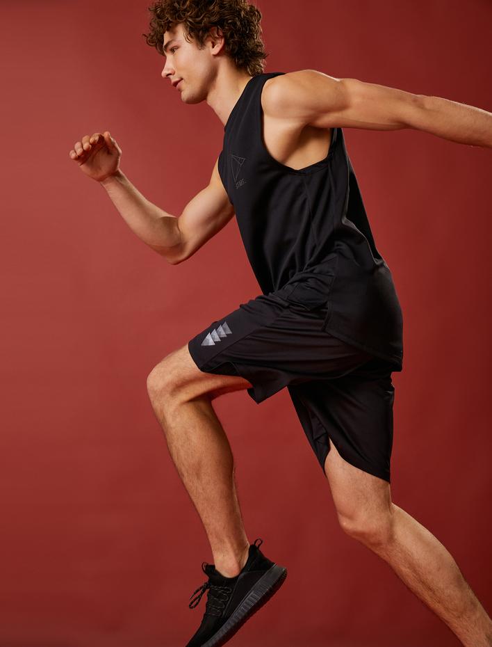  Baskılı Spor Şort