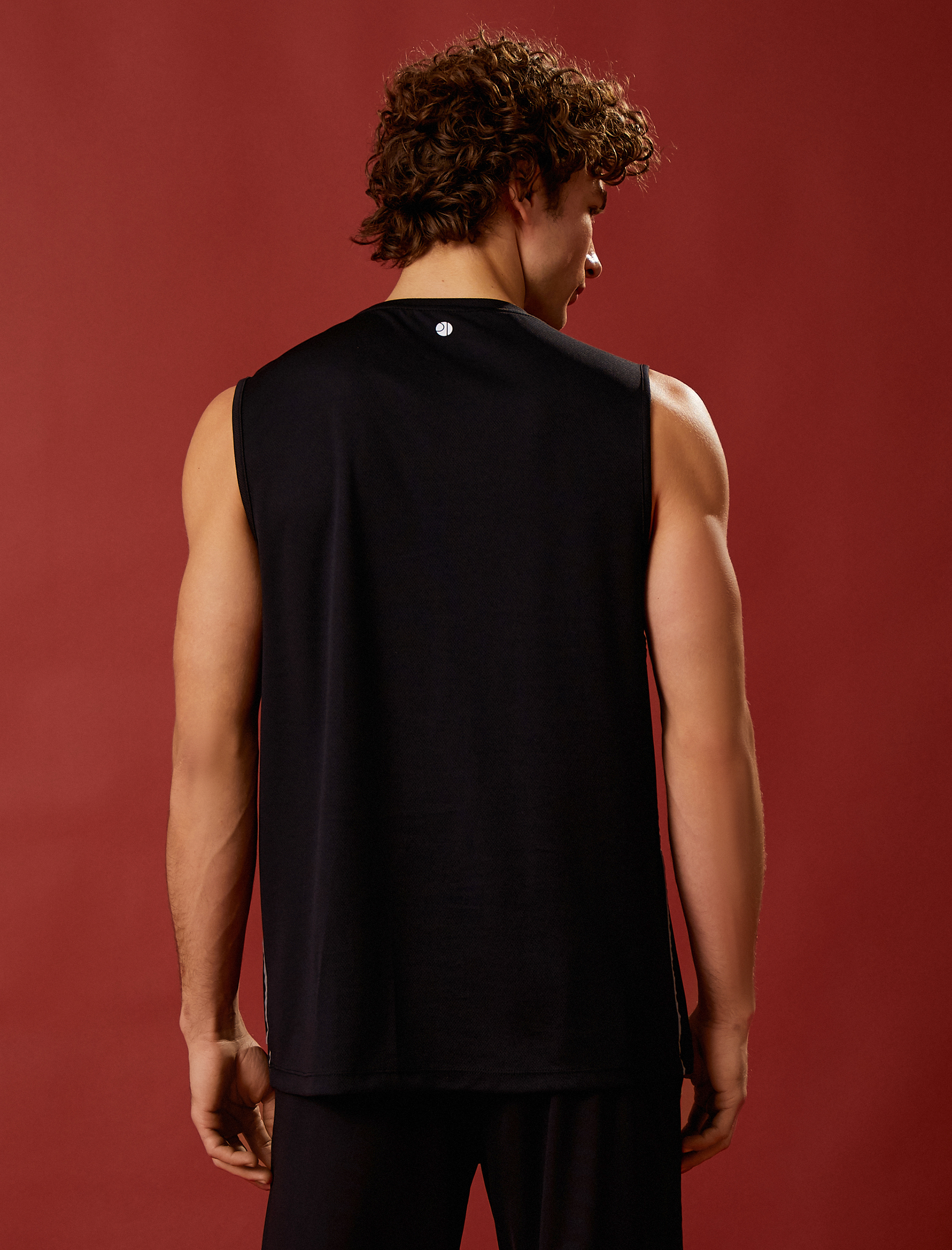   Kolsuz Sporcu Atleti Bisiklet Yaka Biyeli Nefes Alan Kumaş