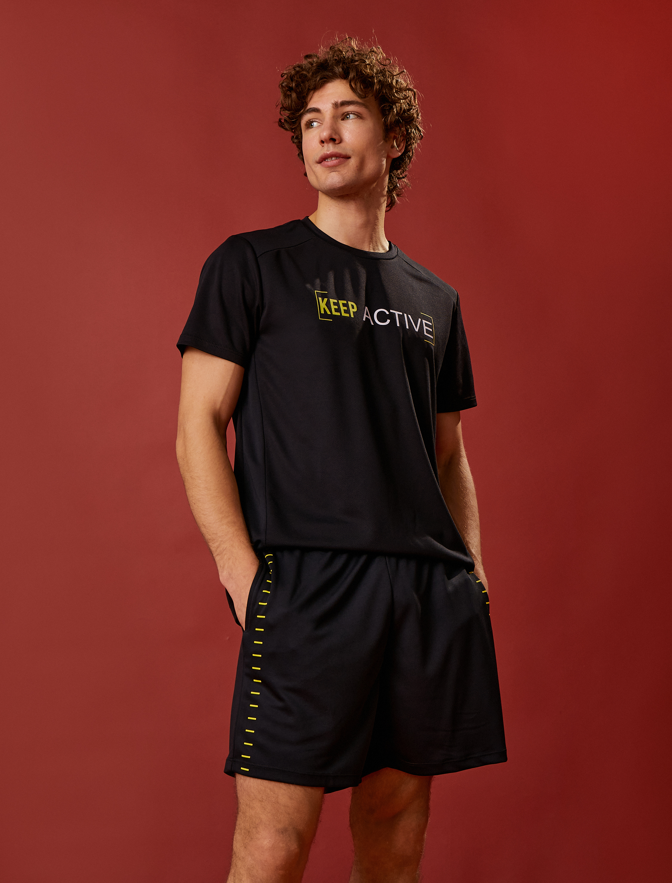   Baskılı Spor Şort