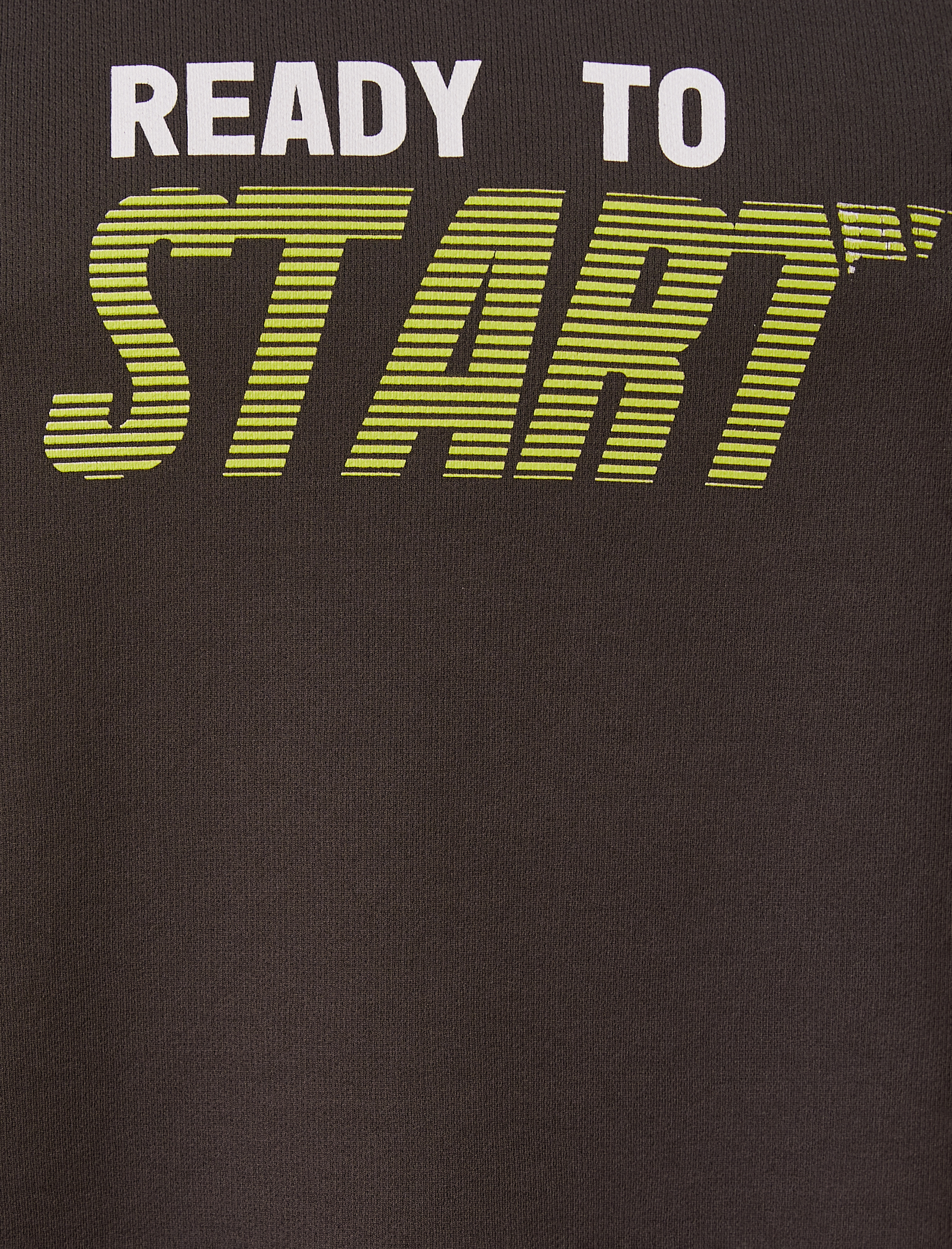   Slogan Baskılı Atlet Bisiklet Yaka