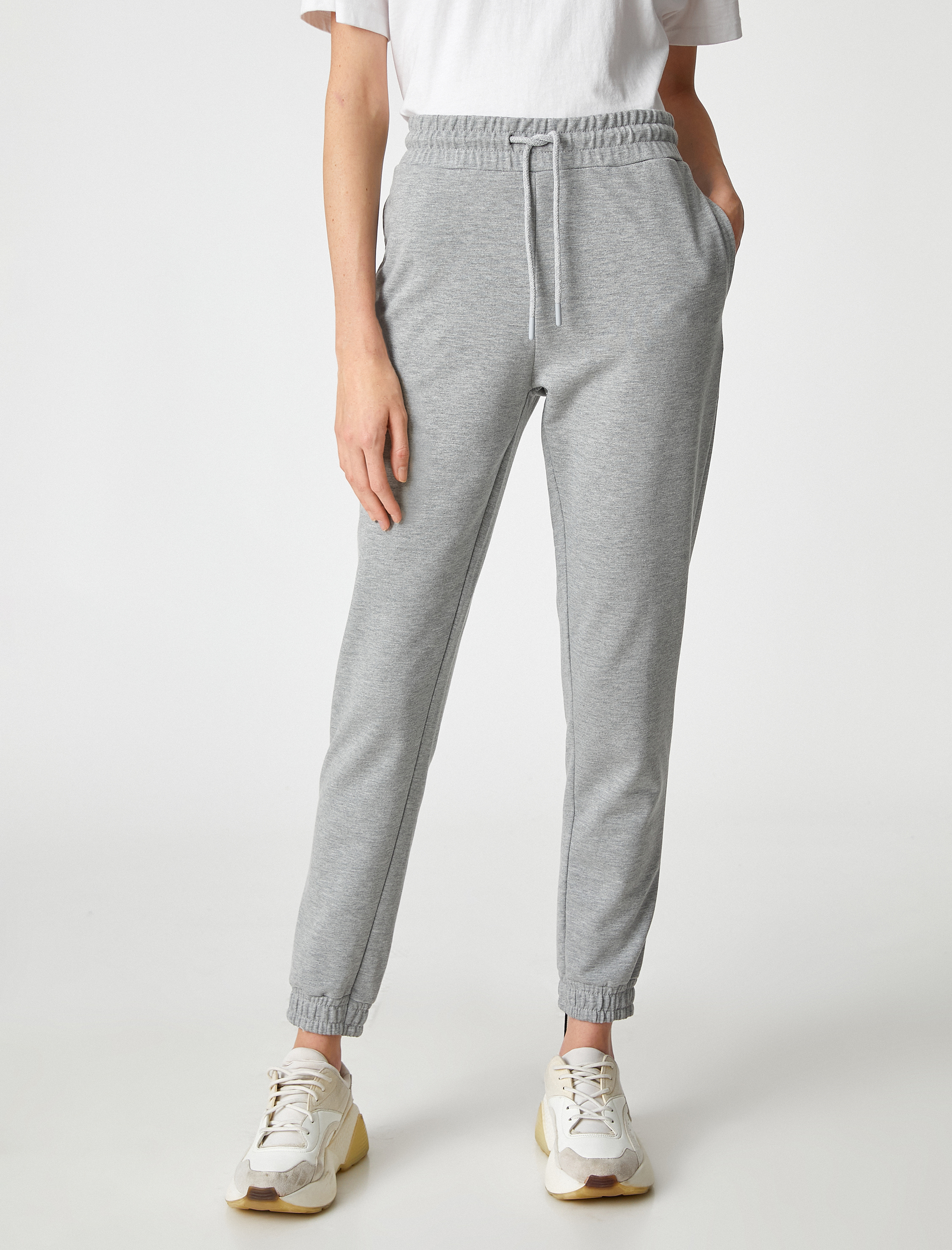   Jogger Eşofman Altı Beli Bağlamalı Pamuklu