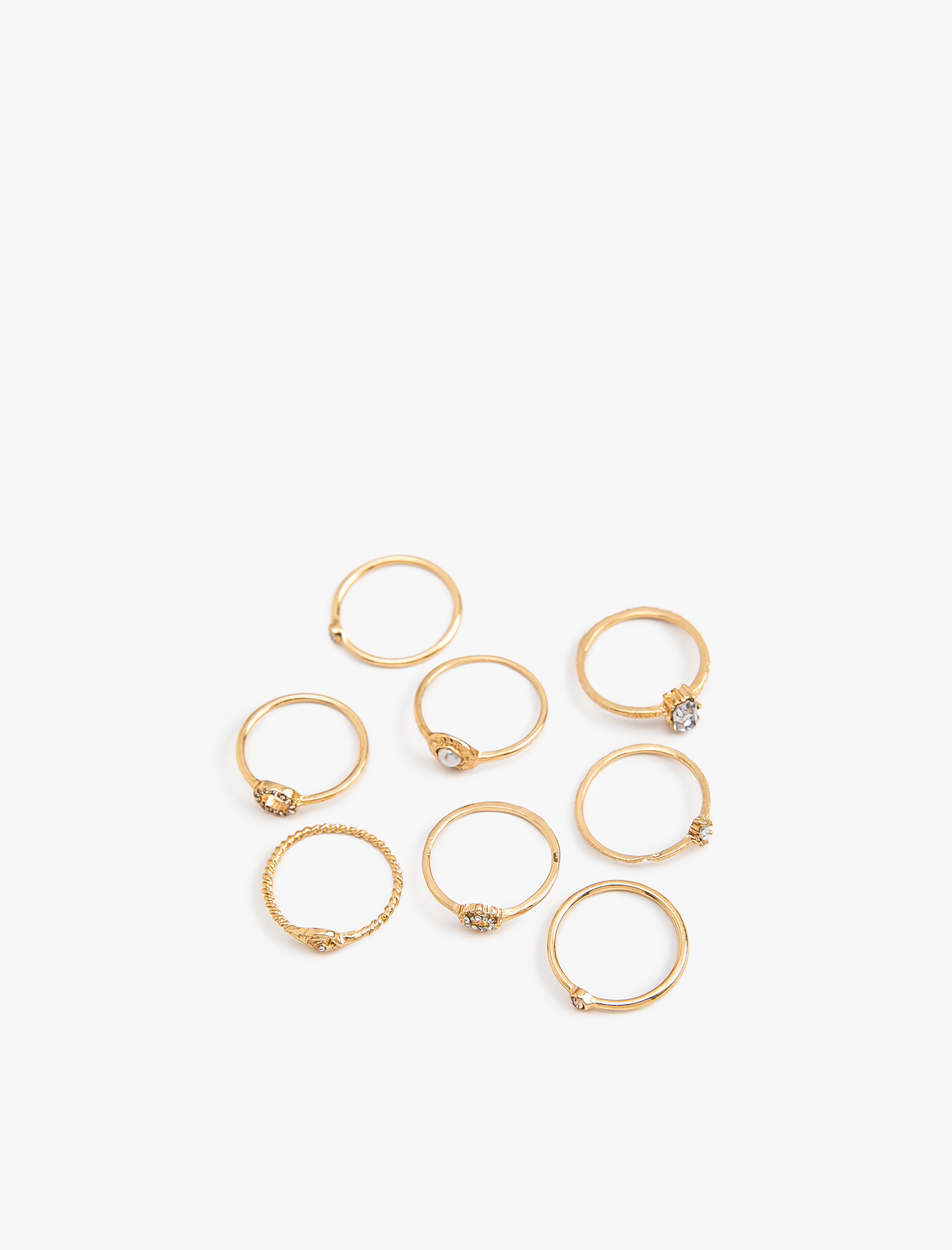  Kadın Tektaş Yüzük 8'li İnce