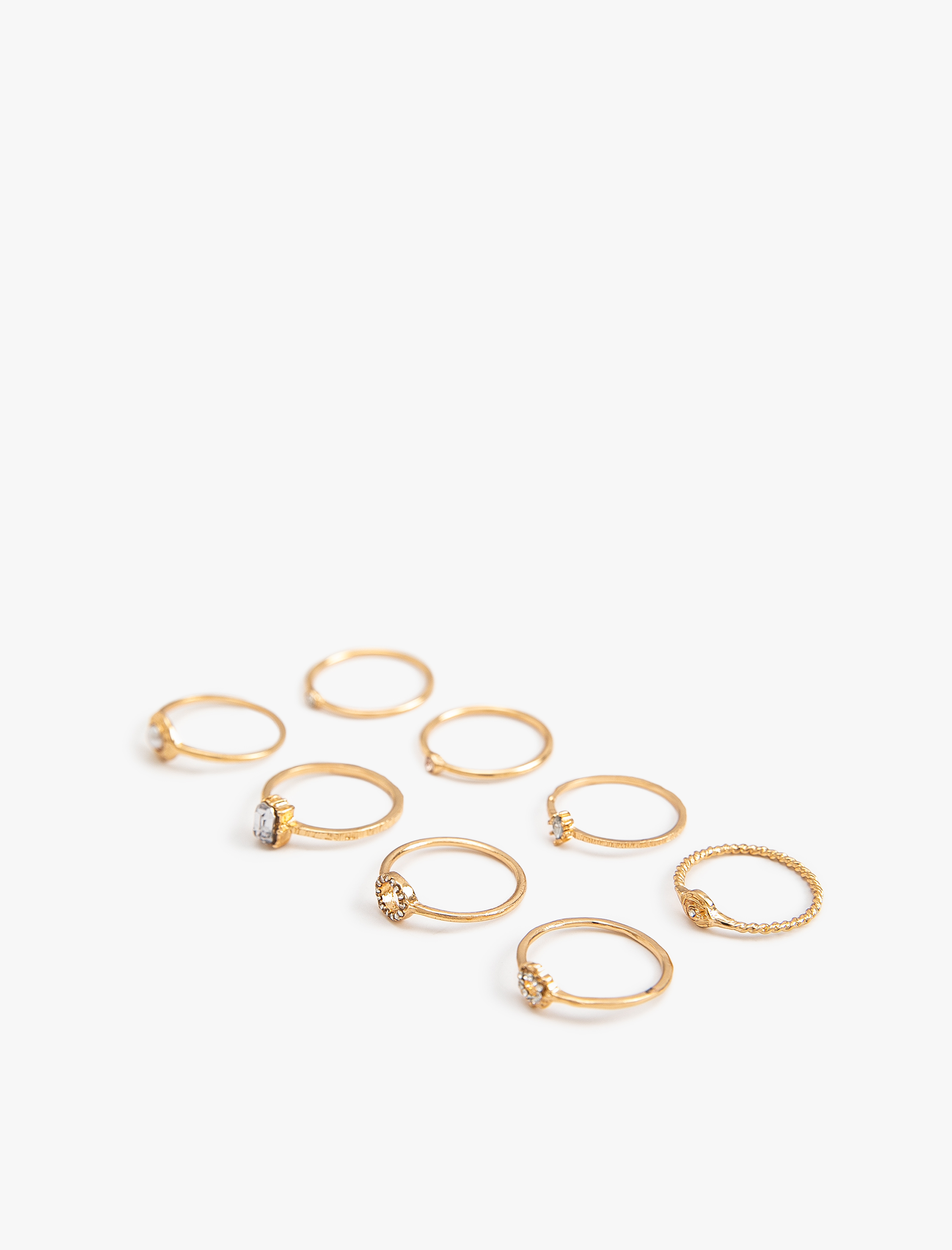  Kadın Tektaş Yüzük 8'li İnce