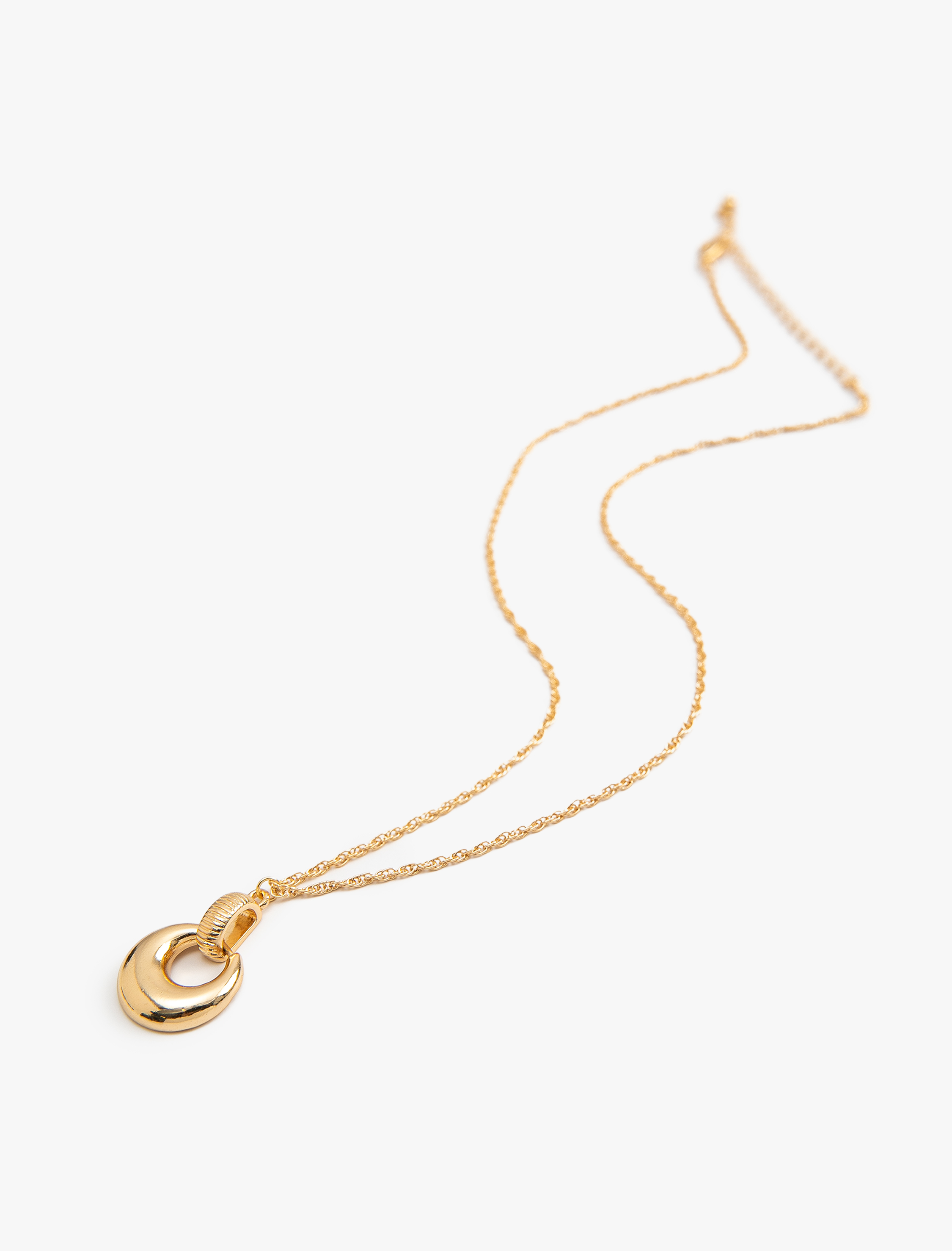  Kadın Zincir Kolye Halka Kolye Ucu Detaylı