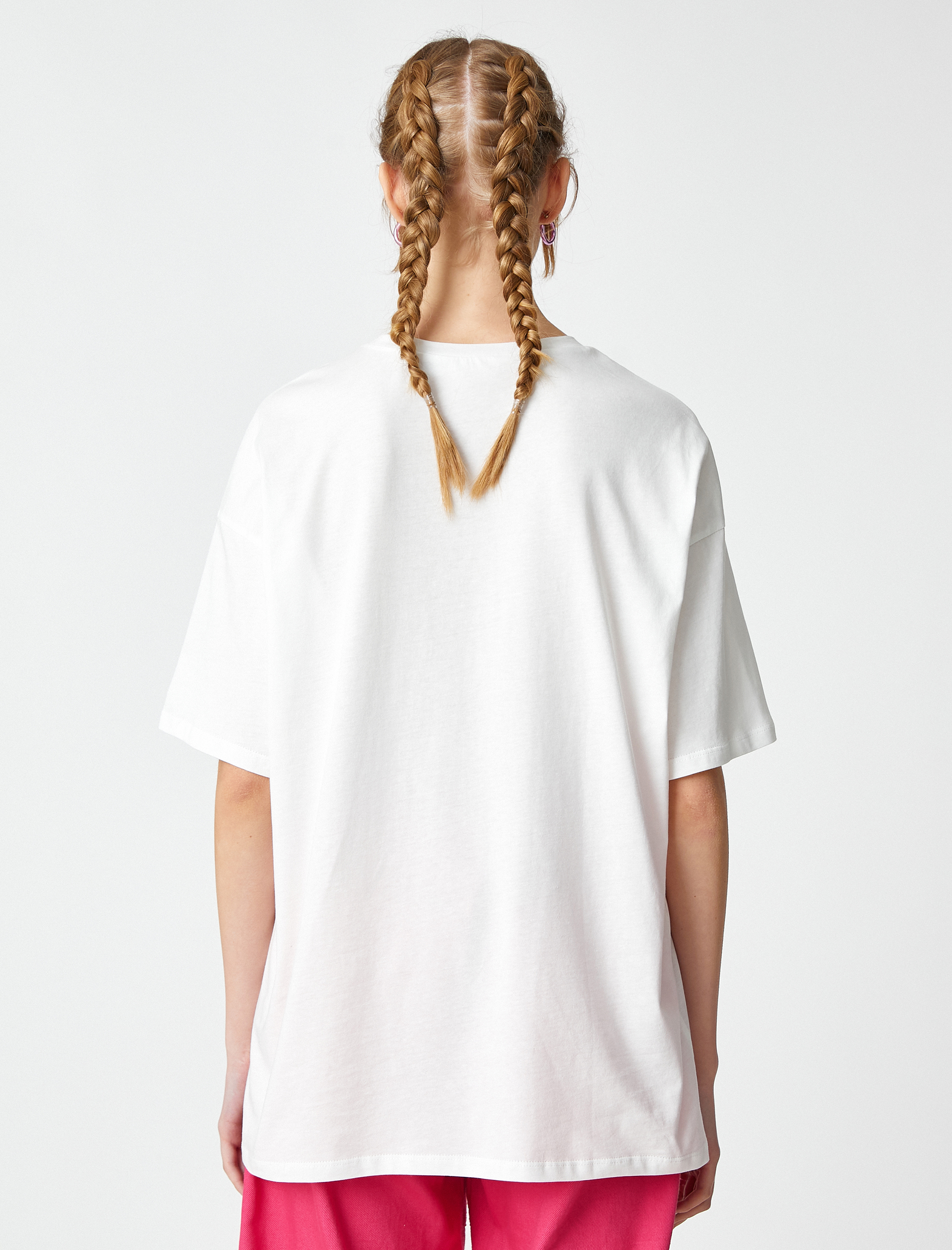   Anime Tişört Pamuklu Oversize Bisiklet Yaka Kısa Kollu