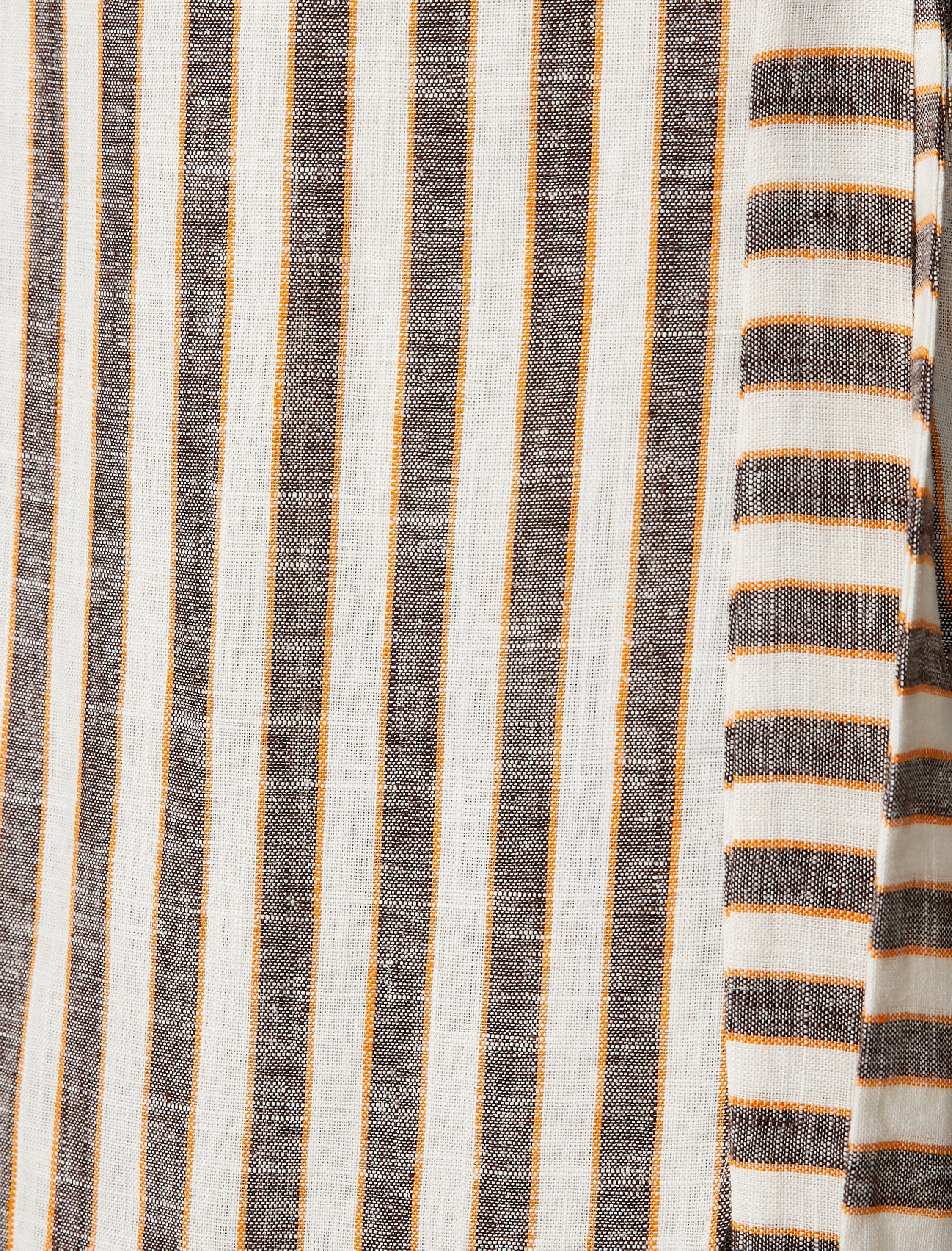   Midi Etek Anvelop Kapama Beli Kuşaklı Keten Karışımlı