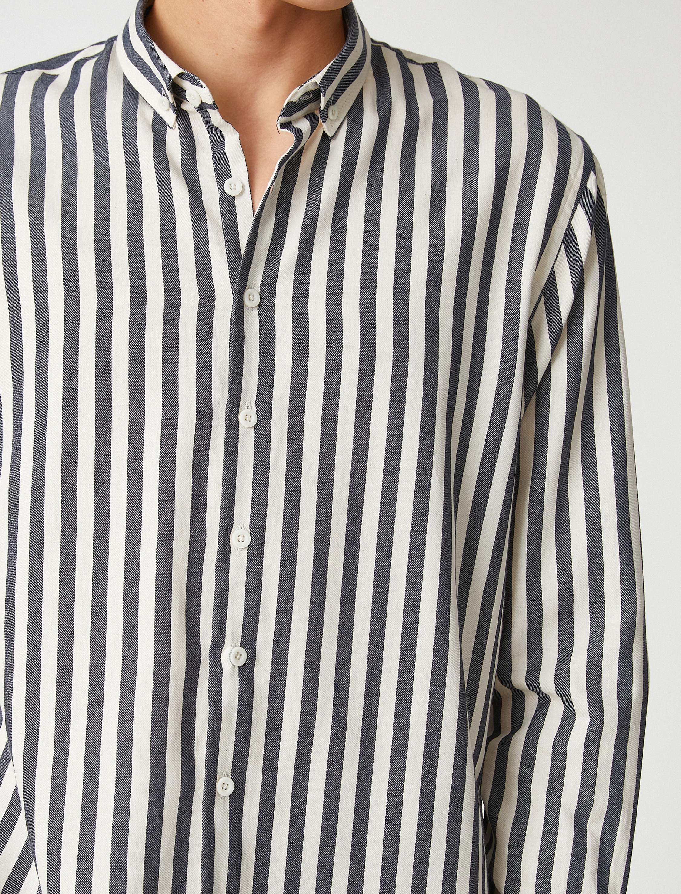   Spor Gömlek Uzun Kollu Klasik Yaka Slim Fit