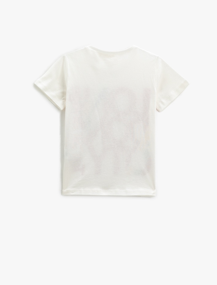 Erkek Çocuk Londra Baskılı Kısa Kollu Tişört Pamuklu Bisiklet Yaka