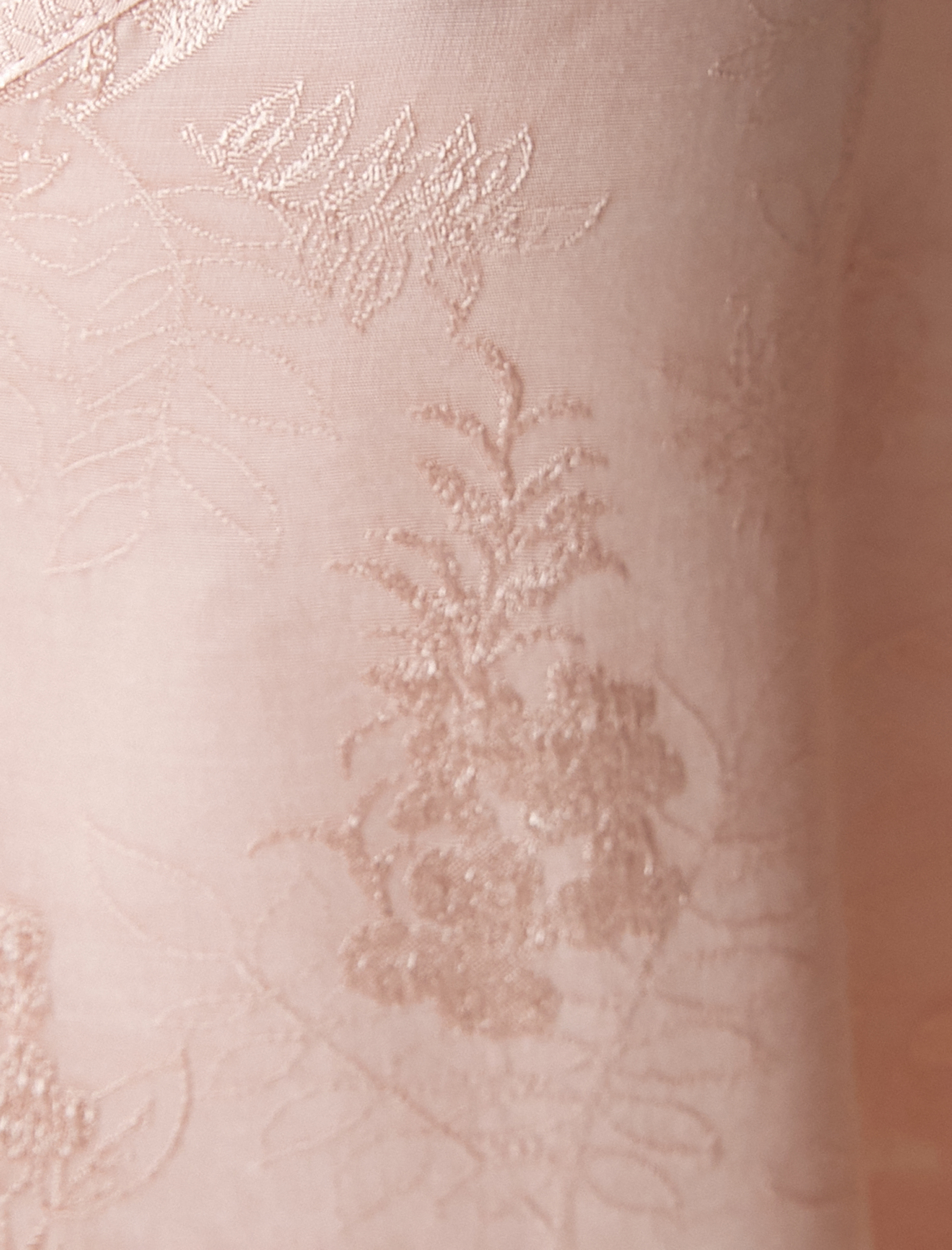   Saten Pijama Üstü Askılı Viskoz Jakarlı Biye Detaylı