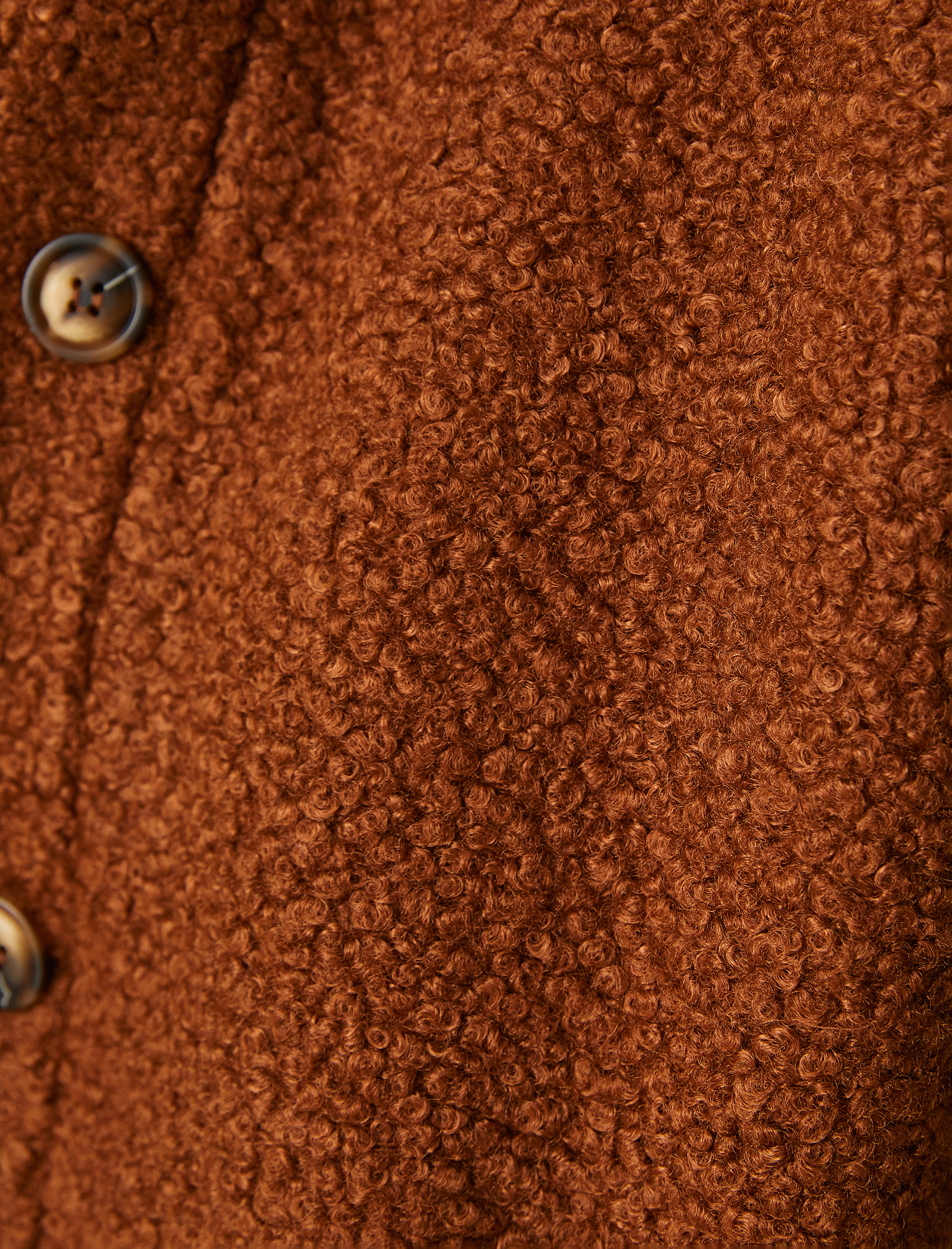   Koton X Şahika Ercümen - Oversize Cepli Düğmeli Uzun Buklet Ceket