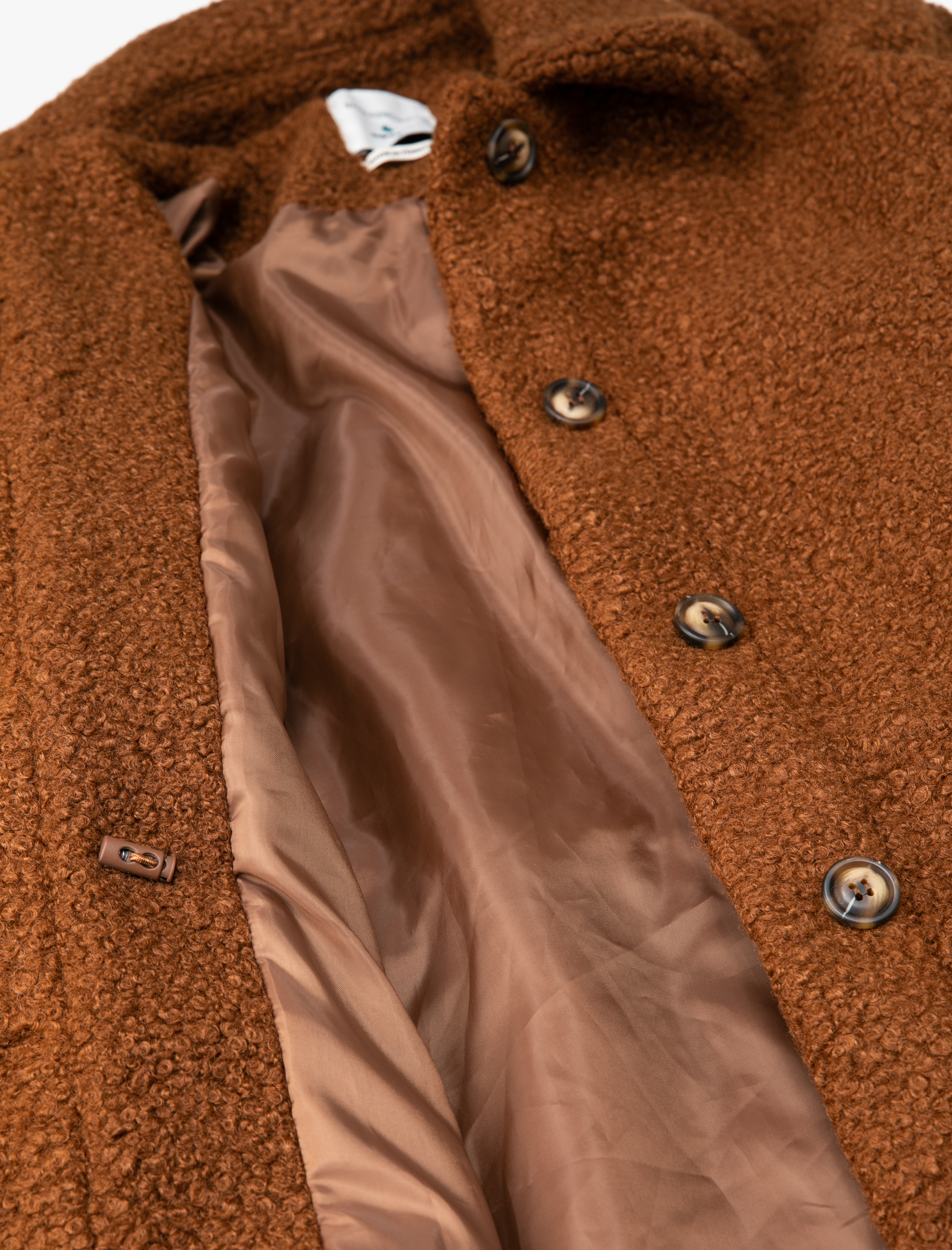   Koton X Şahika Ercümen - Oversize Cepli Düğmeli Uzun Buklet Ceket