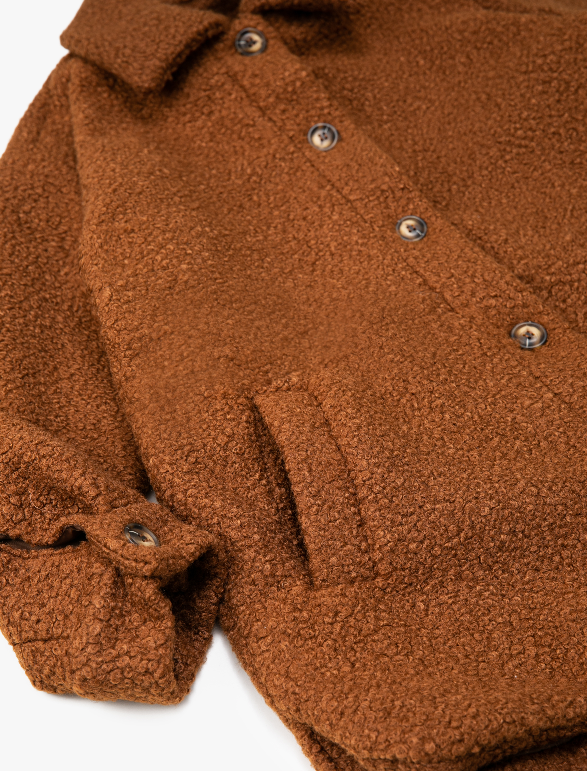   Koton X Şahika Ercümen - Oversize Cepli Düğmeli Uzun Buklet Ceket