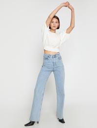 Crop Bluz Gipe Detaylı