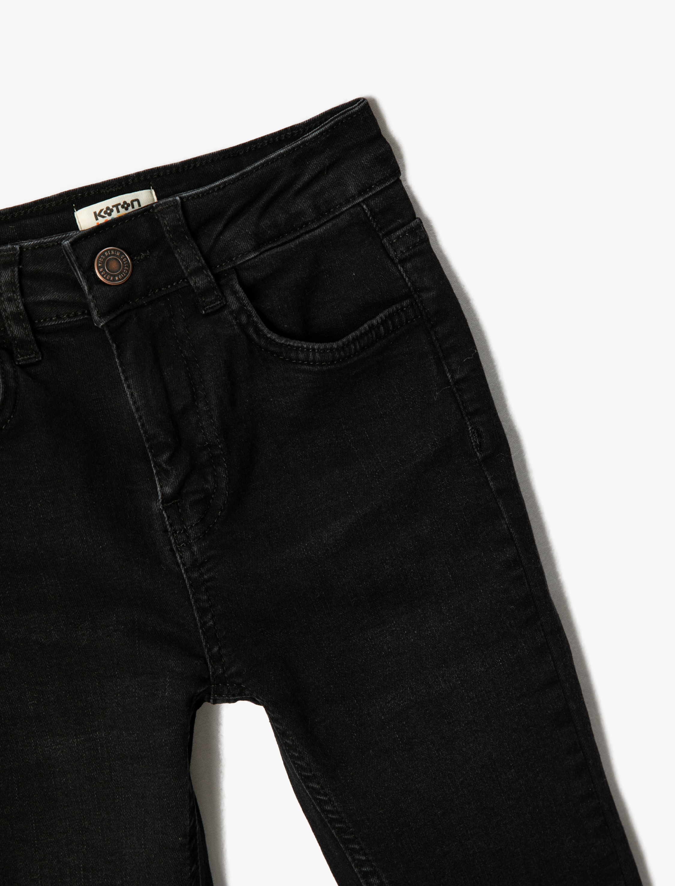 Koton Kot Pantolon Pamuklu Cepli - Slim Jean Beli Ayarlanabilir Lastikli. 5
