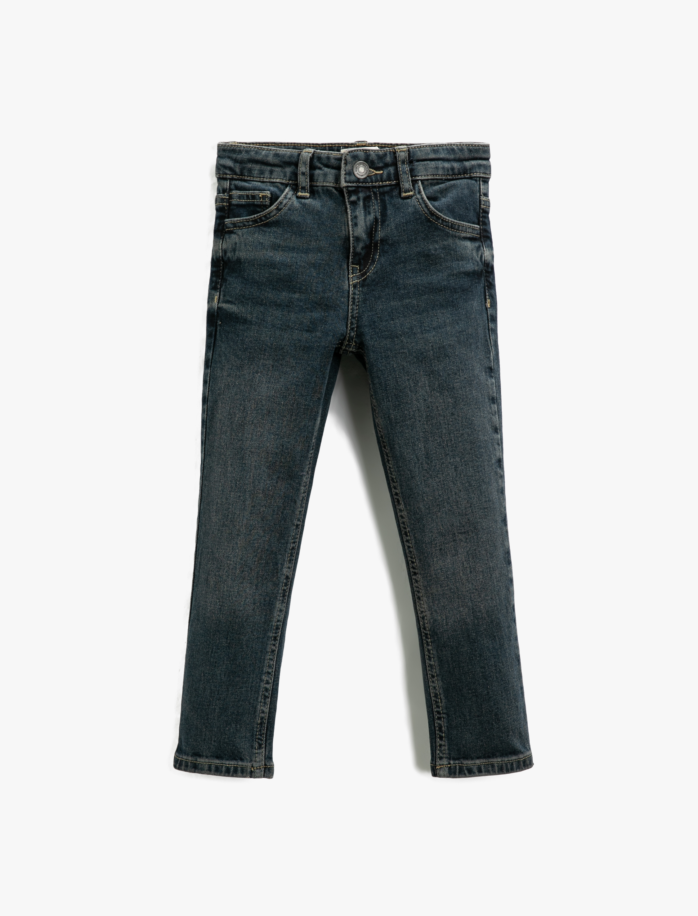 Koton Kot Pantolon Cepli Pamuklu - Skinny Jean Beli Ayarlanabilir Lastikli. 3
