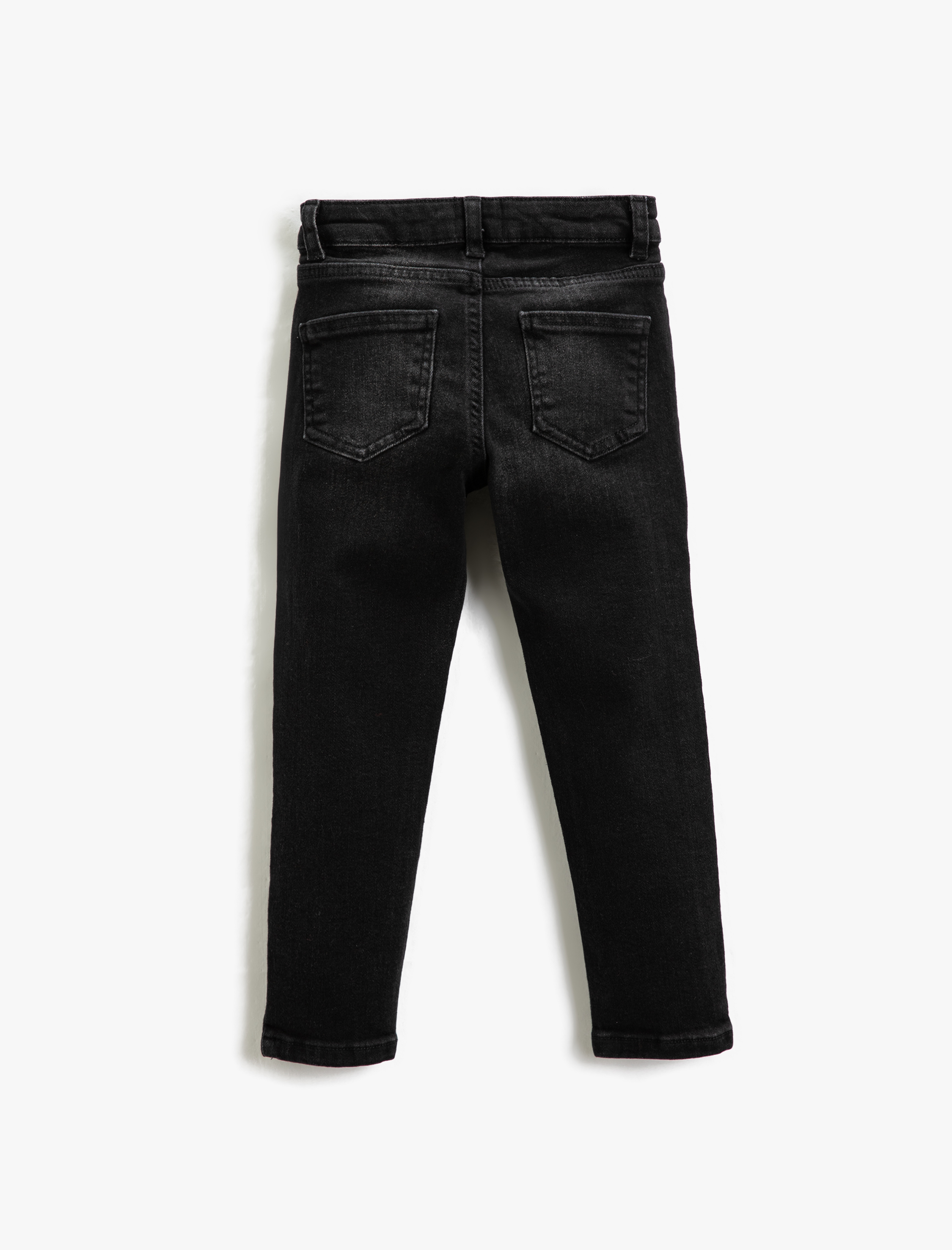 Koton Kot Pantolon Düz Paça Normal Bel - Straight Jean Beli Ayarlanabilir Lastikli. 4