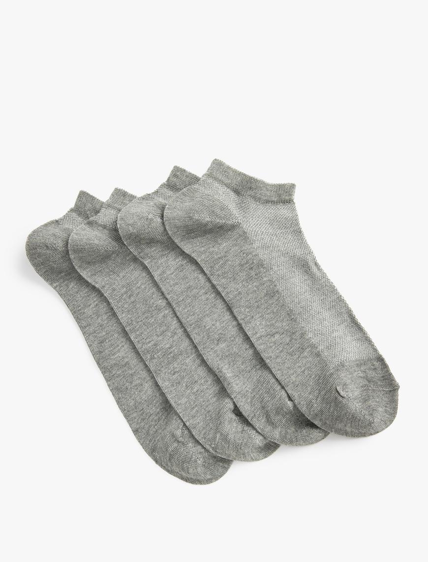  Erkek Basic 4'lü Patik Çorap Seti