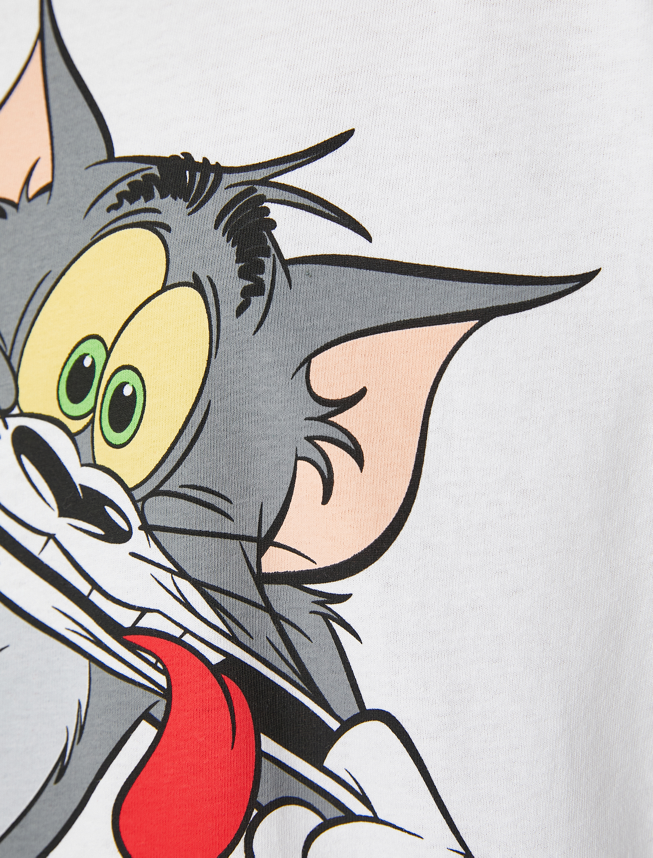   Tom ve Jerry Tişört Oversize Pamuklu Lisanslı Kısa Kollu