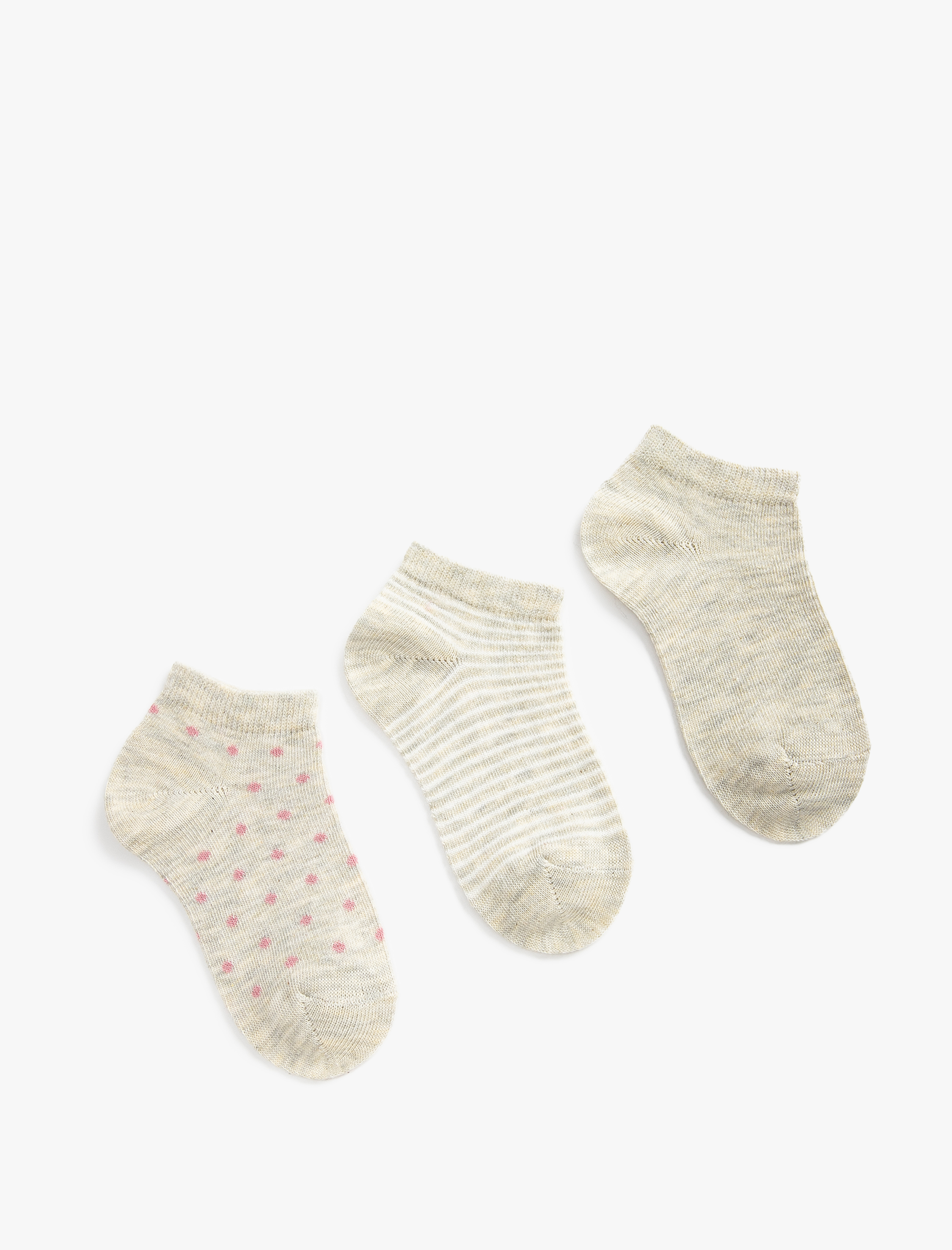  Kız Çocuk 3’lü Çok Renkli Pamuk Karışımlı Çorap Seti