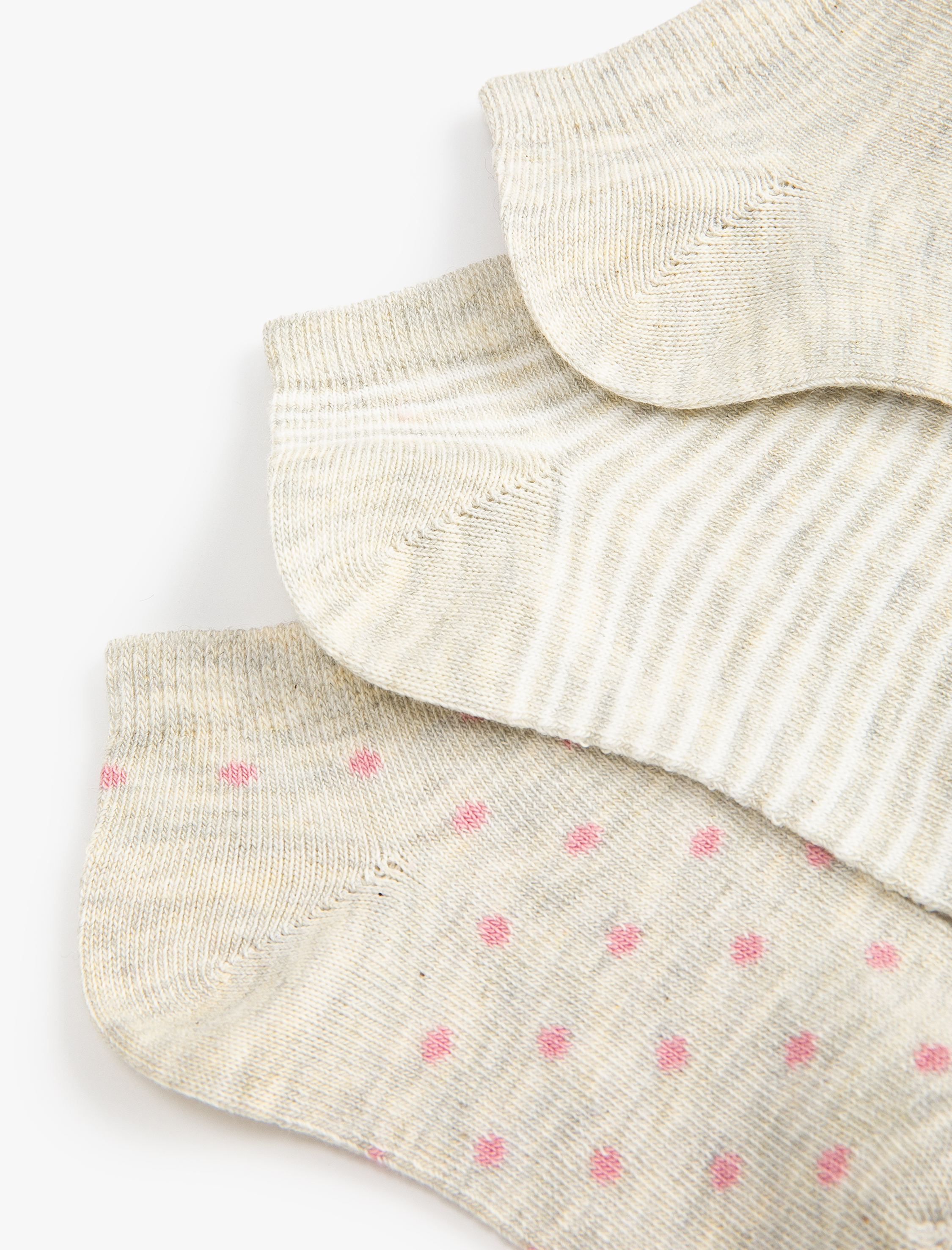  Kız Çocuk 3’lü Çok Renkli Pamuk Karışımlı Çorap Seti