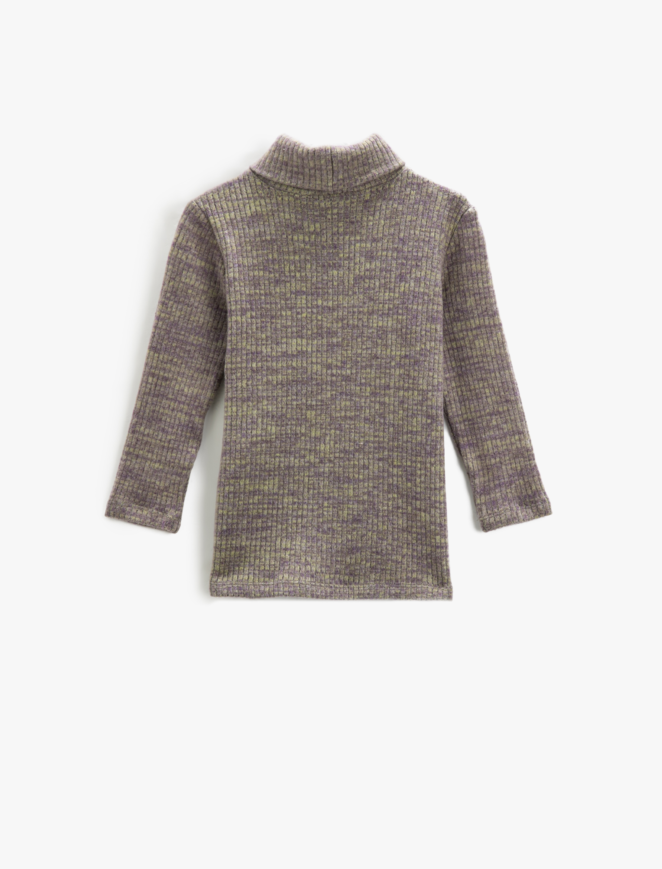  Kız Çocuk Balıkçı Yaka Tişört Uzun Kollu Yumuşak Dokulu Bol Kalıp